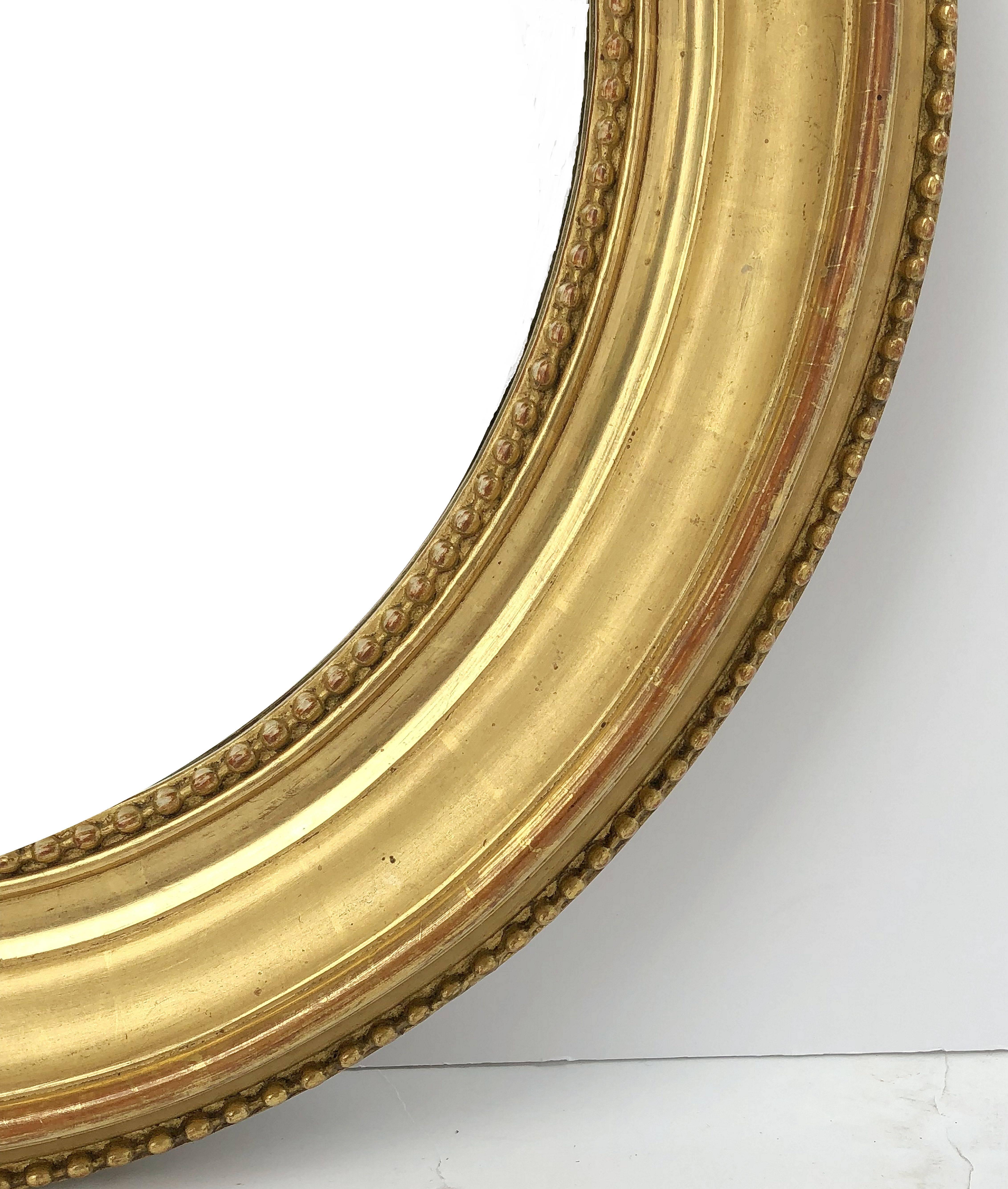 19th Century Louis Philippe Oval Framed Gilt Mirrors (H 17 1/4 x W 15)  'Individually Priced'