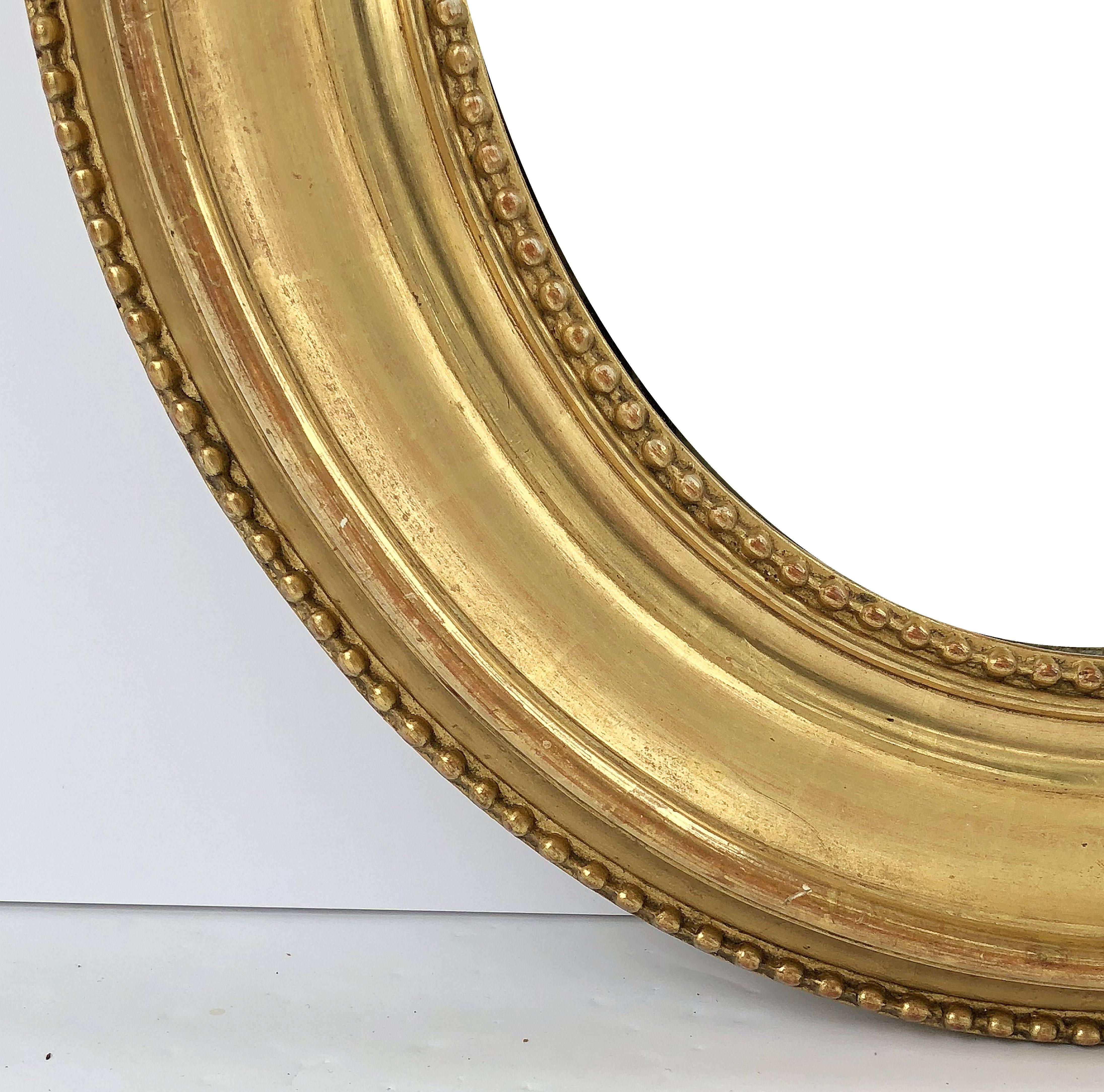 Louis Philippe Oval Framed Gilt Mirrors (H 17 1/4 x W 15)  'Individually Priced' 1