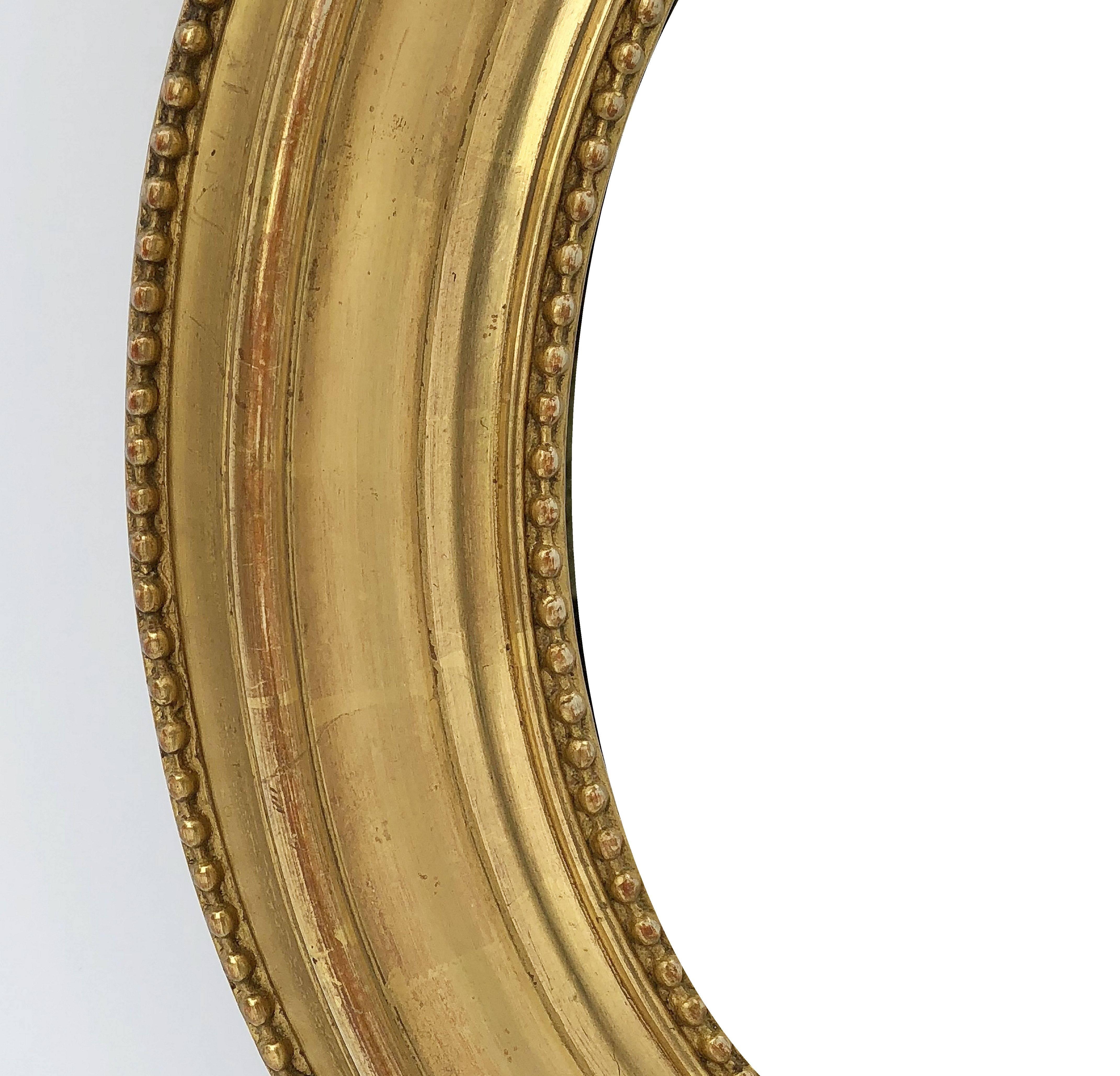 Louis Philippe Oval Framed Gilt Mirrors (H 17 1/4 x W 15)  'Individually Priced' 2