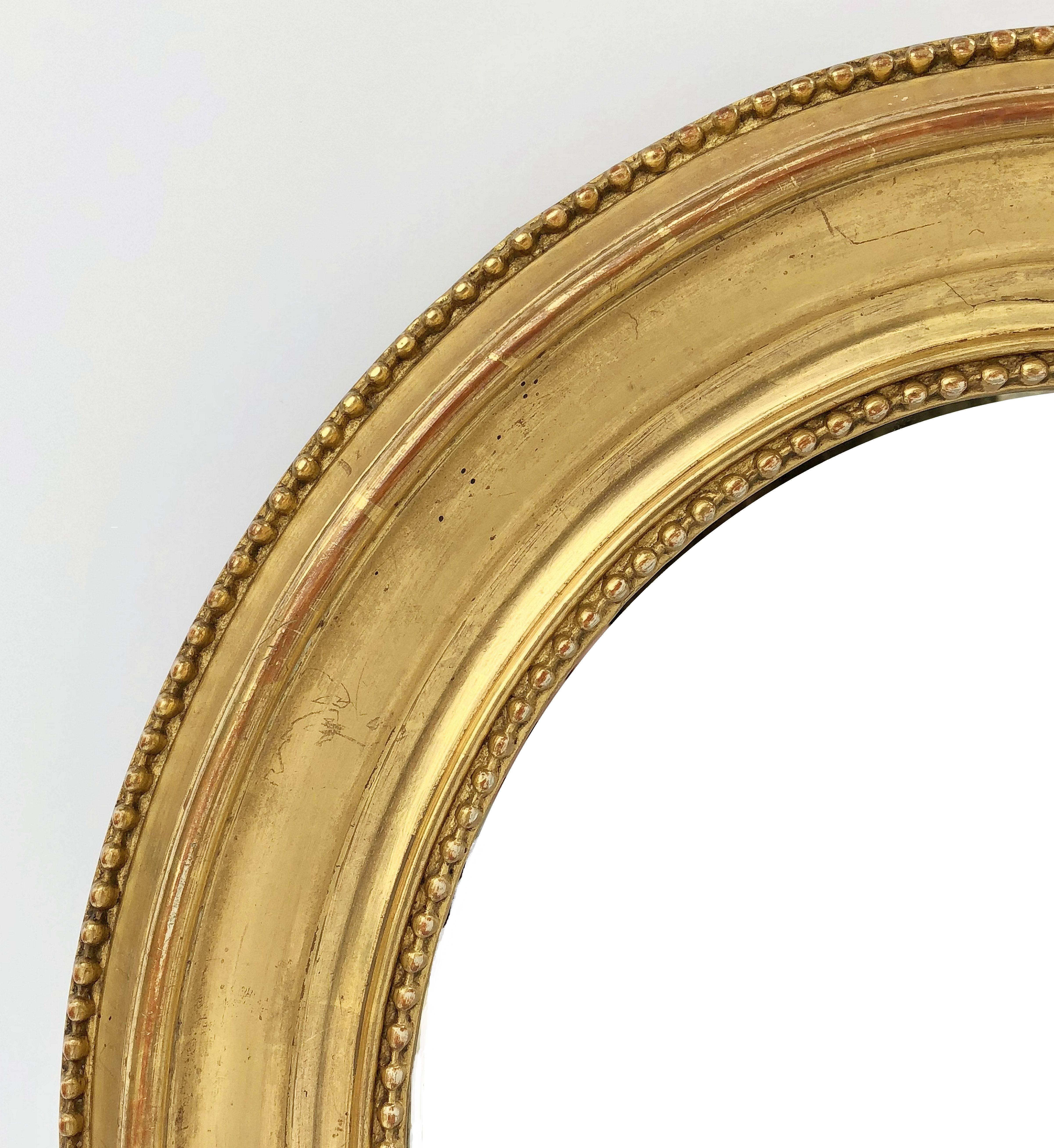 Louis Philippe Oval Framed Gilt Mirrors (H 17 1/4 x W 15)  'Individually Priced' 3