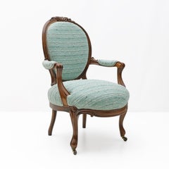 Pair of French Louis Philippe Style Armchairs, 19th Century