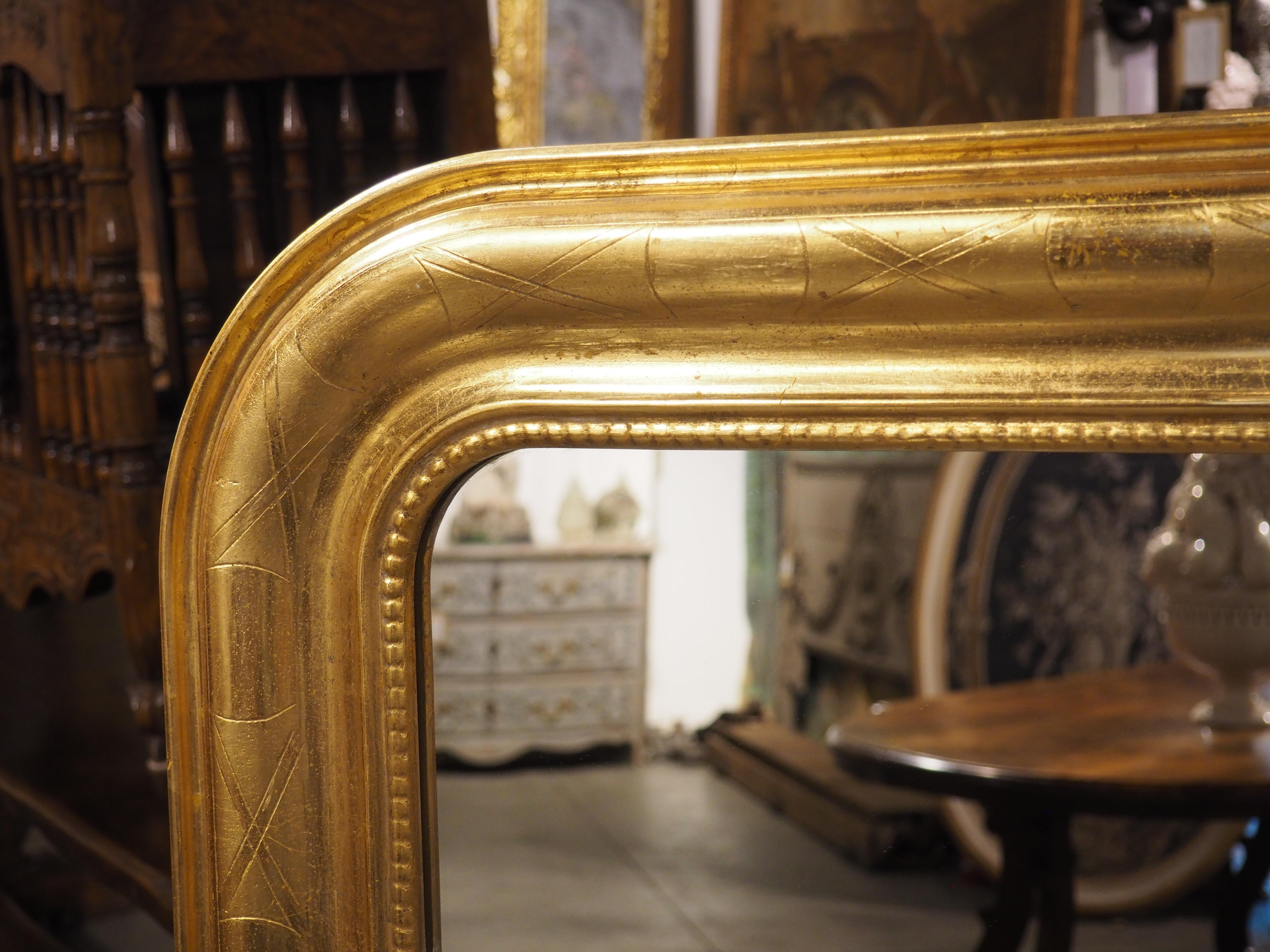 Pair of French Louis Philippe Style Gold Leaf Wall Mirrors, 20th Century 6