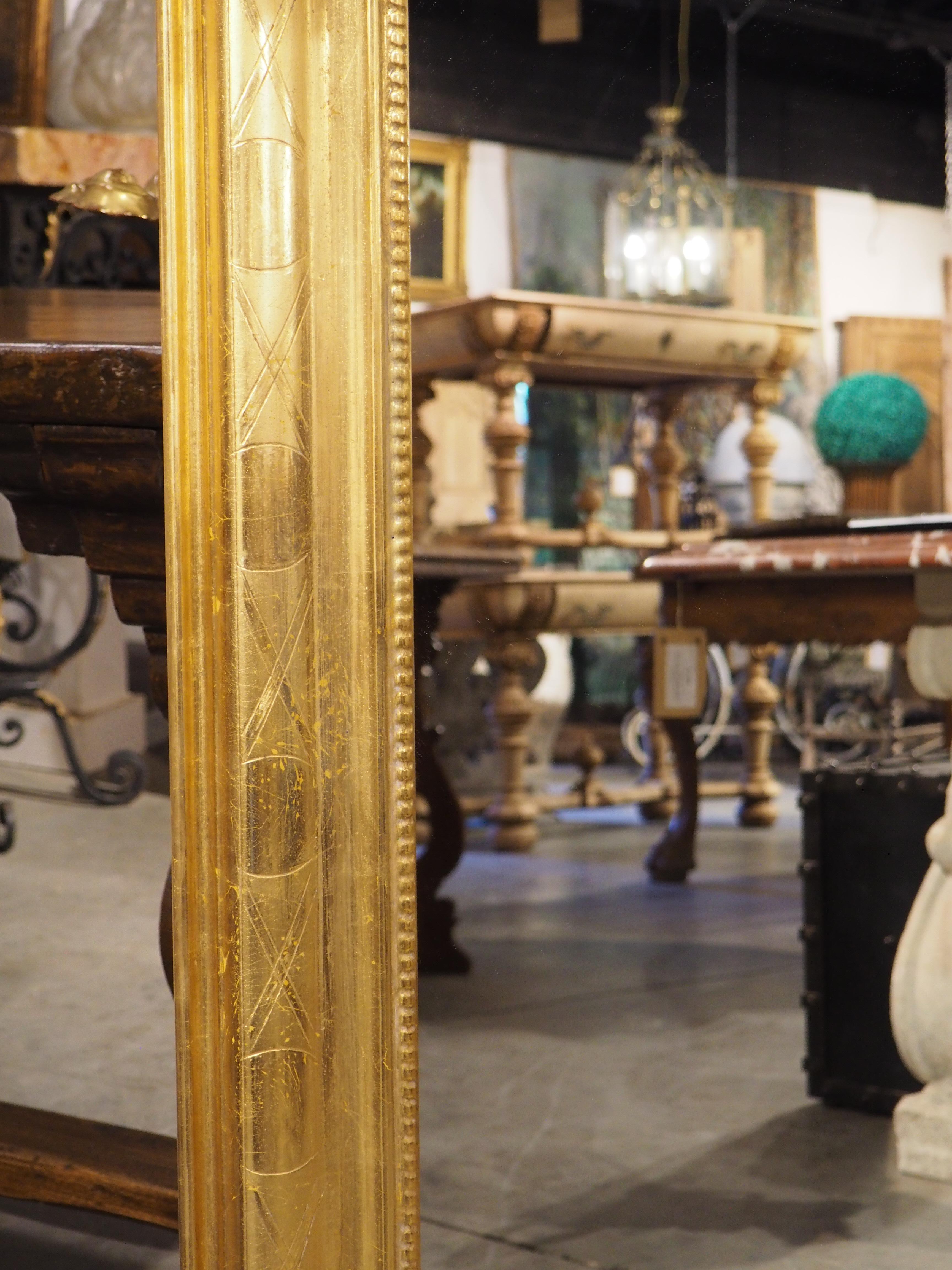 Pair of French Louis Philippe Style Gold Leaf Wall Mirrors, 20th Century 9