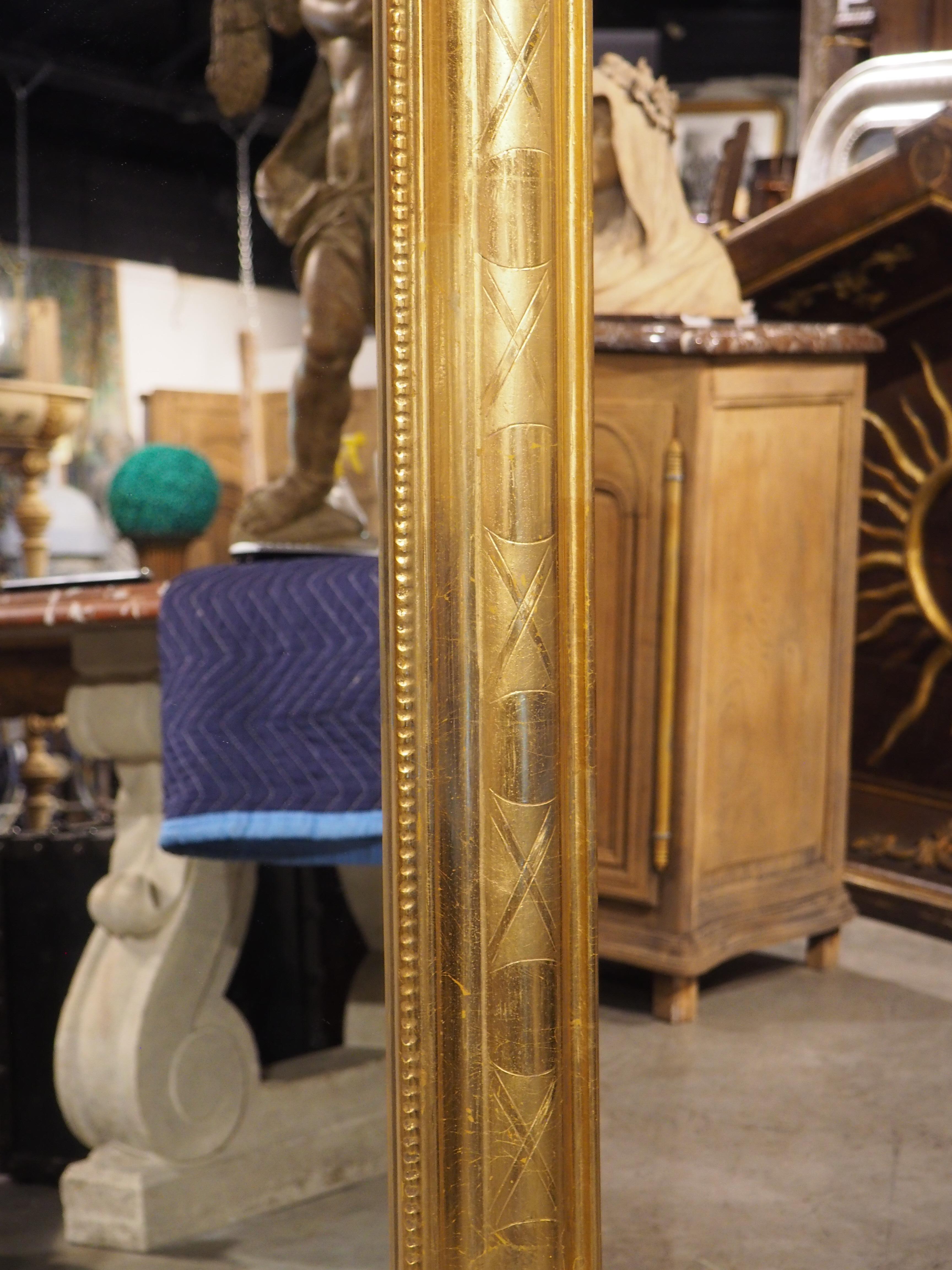 Pair of French Louis Philippe Style Gold Leaf Wall Mirrors, 20th Century 10