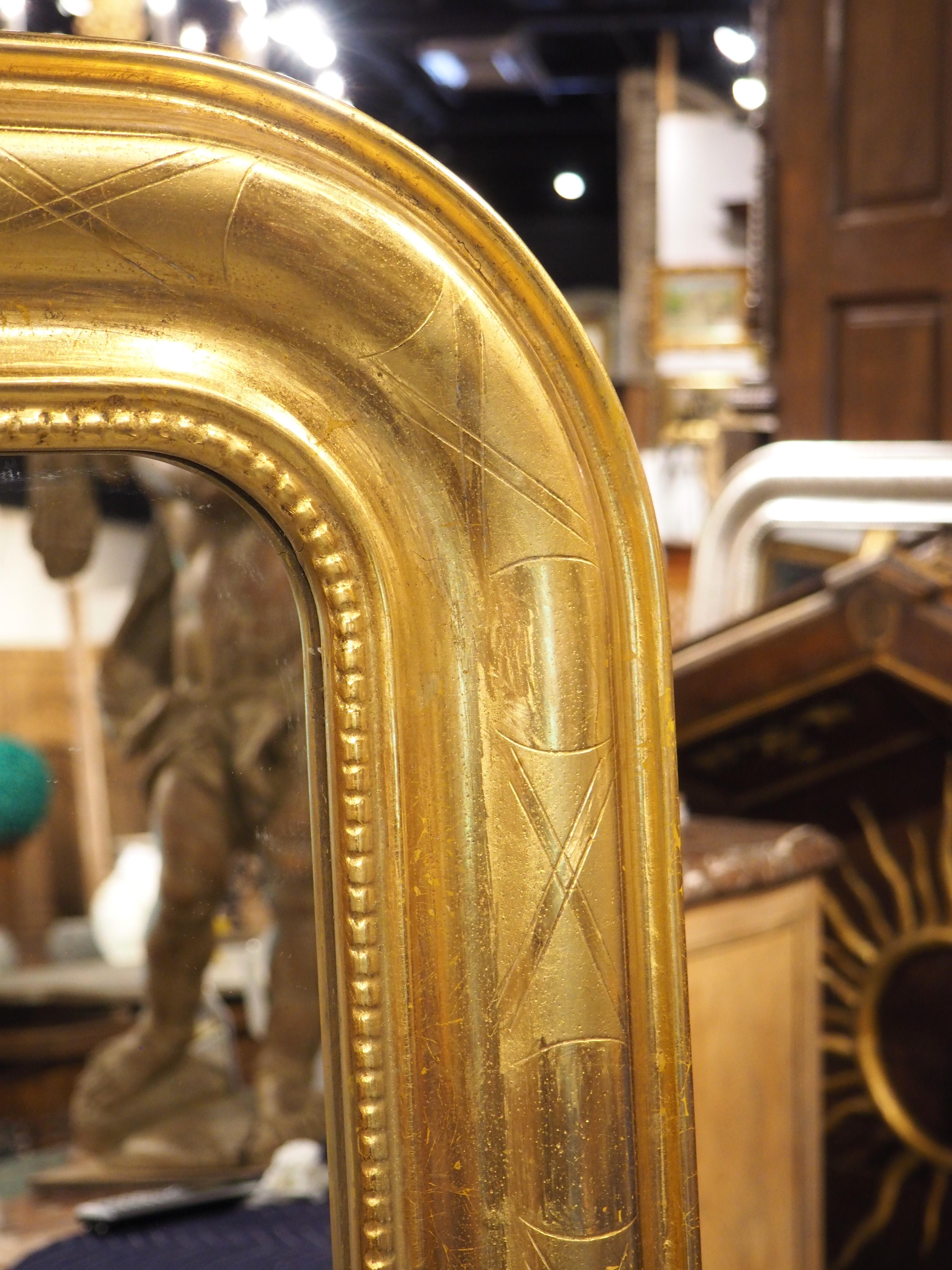 Pair of French Louis Philippe Style Gold Leaf Wall Mirrors, 20th Century 11