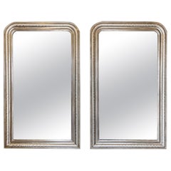 Paire de miroirs français de style Louis Philippe avec motif géométrique