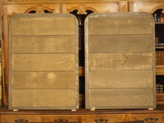 Pair of French Louis Philippe Style Silverleaf Mirrors with X-Pattern Decor