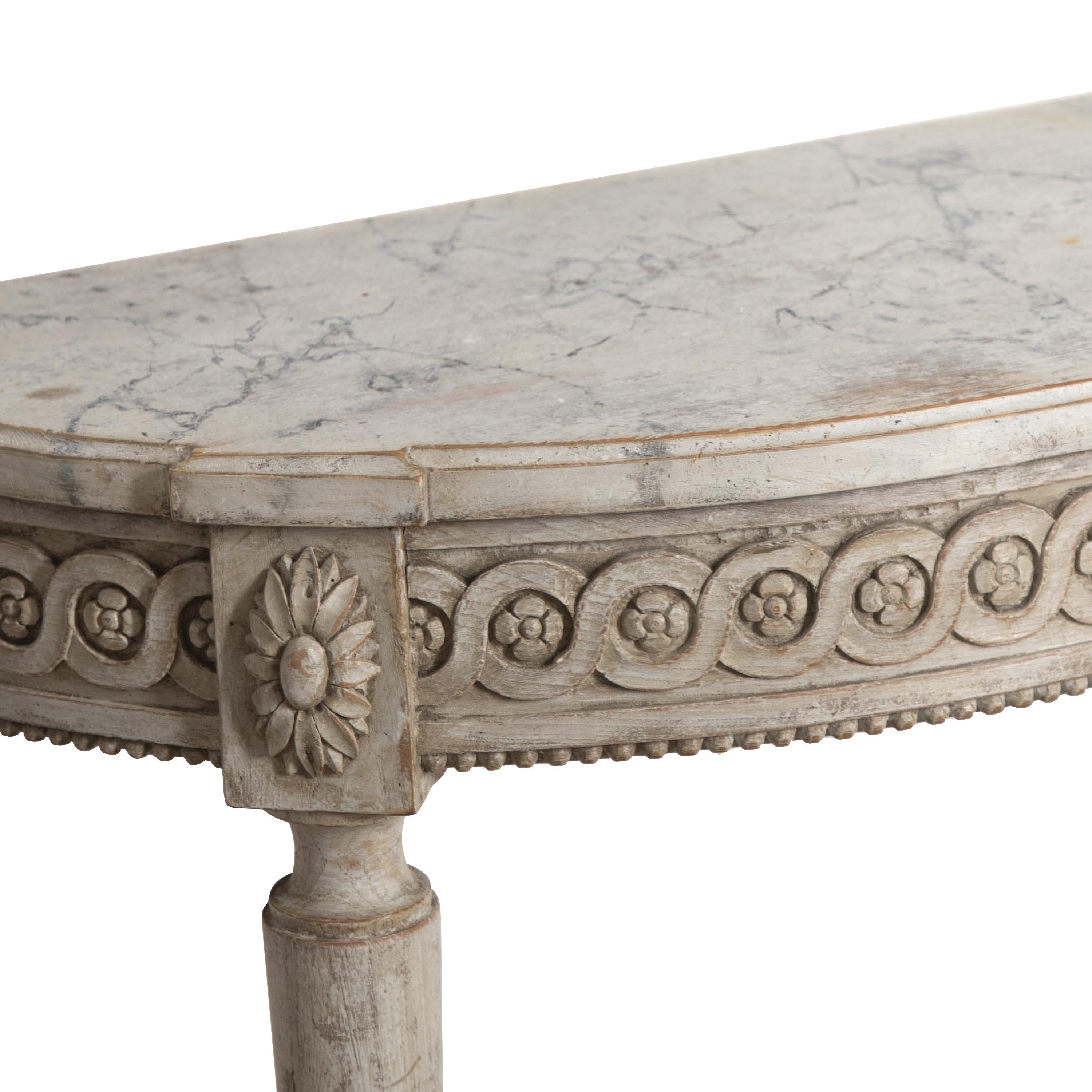 18th Century and Earlier Pair of French Louis Seize Console Tables For Sale