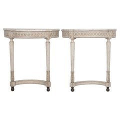 Antique Pair of French Louis Seize Console Tables