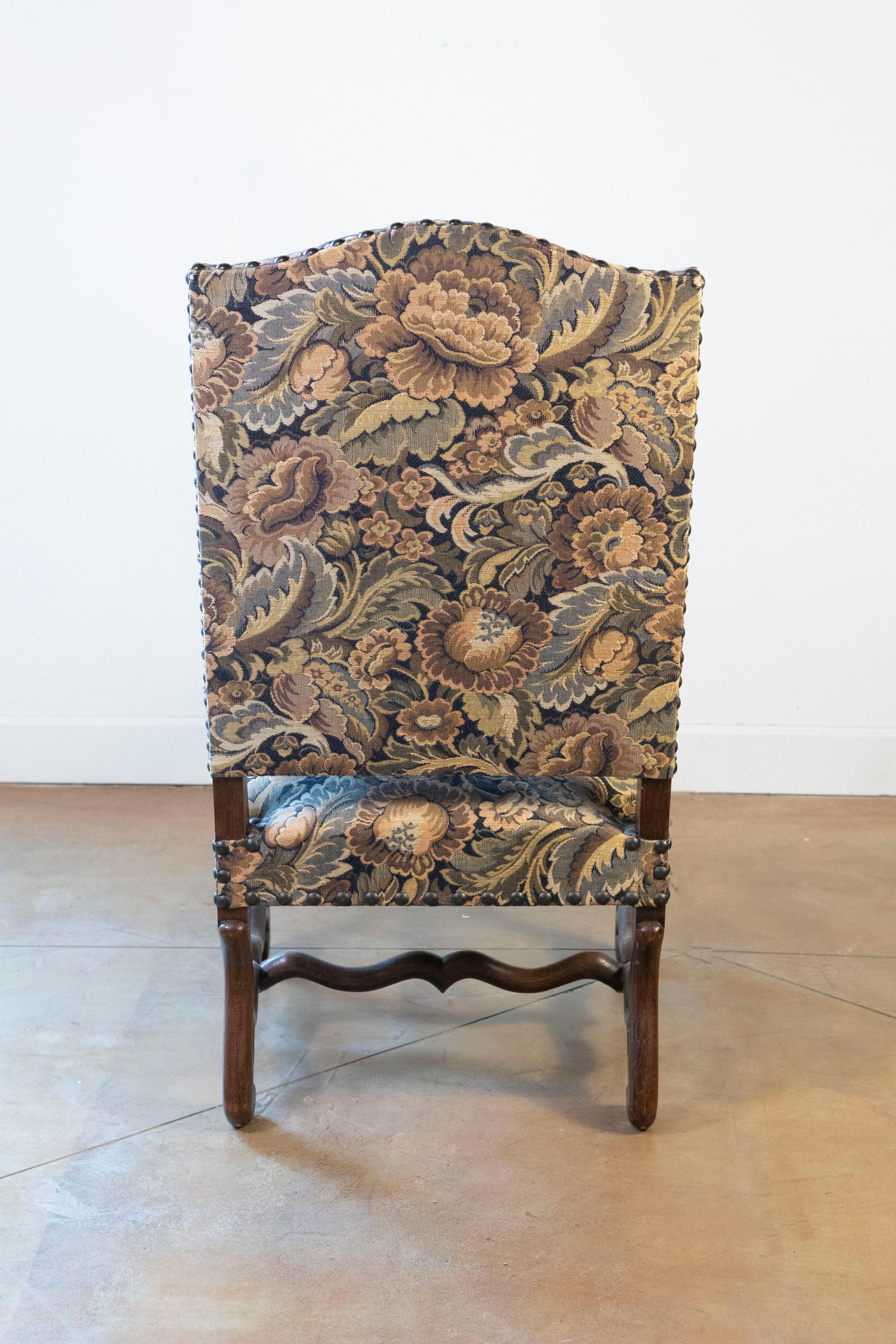 Pareja de Fauteuils de Madera Franceses Estilo Luis XIII Siglo XIX Os de Mouton siglo XIX en venta