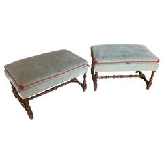 Pair of French Louis XIII Style Stools