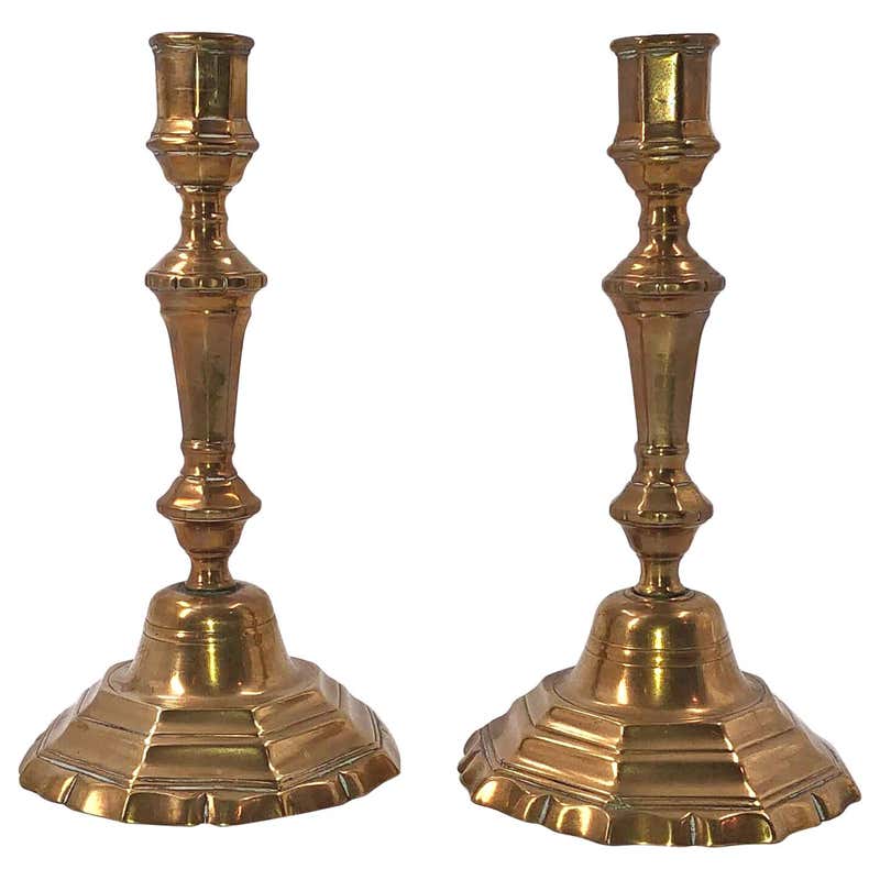 Rococo French Bronze Candlesticks For Sale at 1stDibs