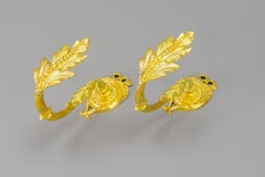 Pair of French Louis XIV Style Gilt Bronze Curtain Tiebacks or Curtain Holders