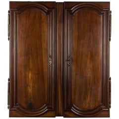 Pair of French Louis XIV Style Walnut Doors