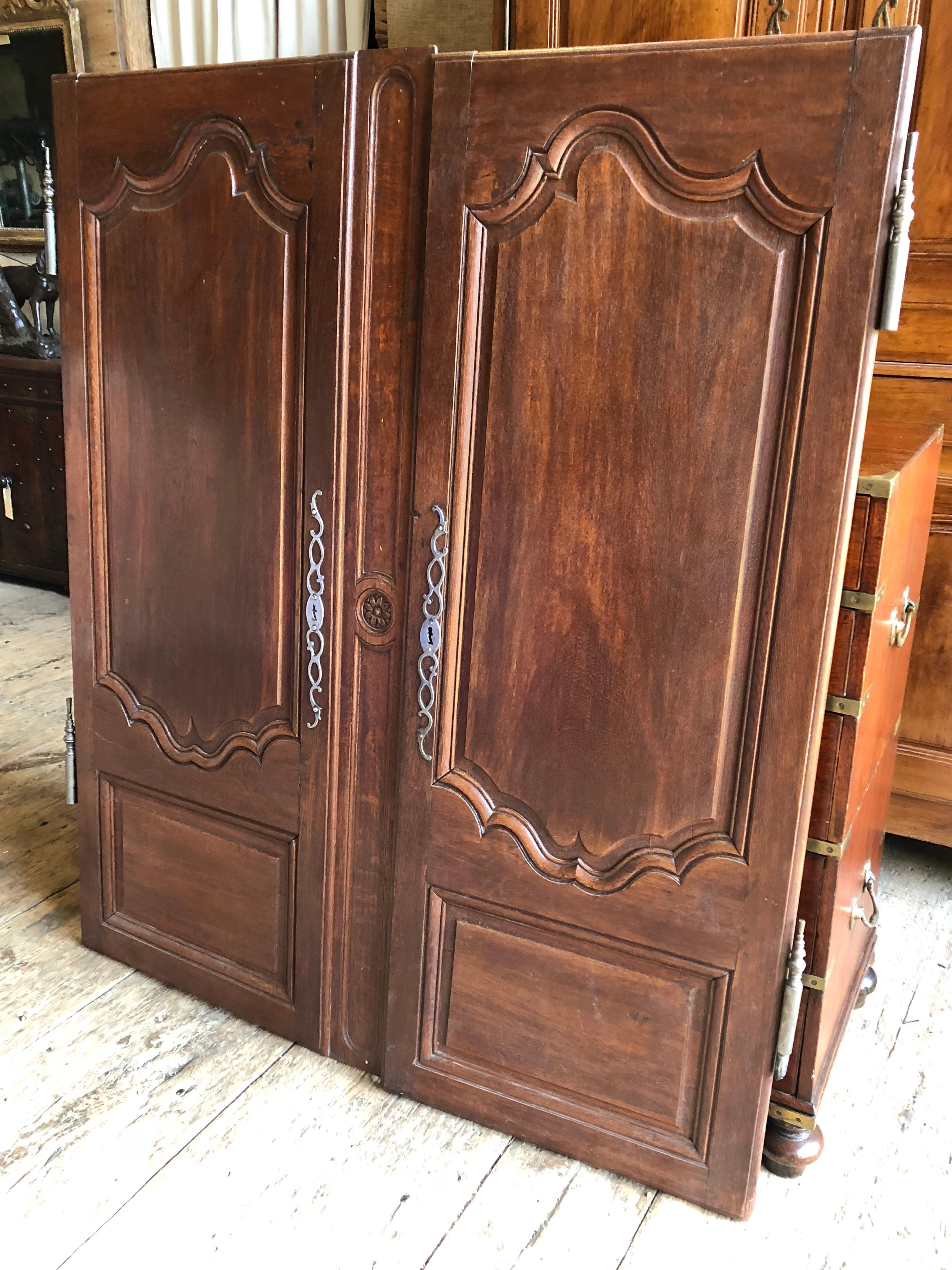 18th Century and Earlier Pair of French Louis XV Armoire Doors