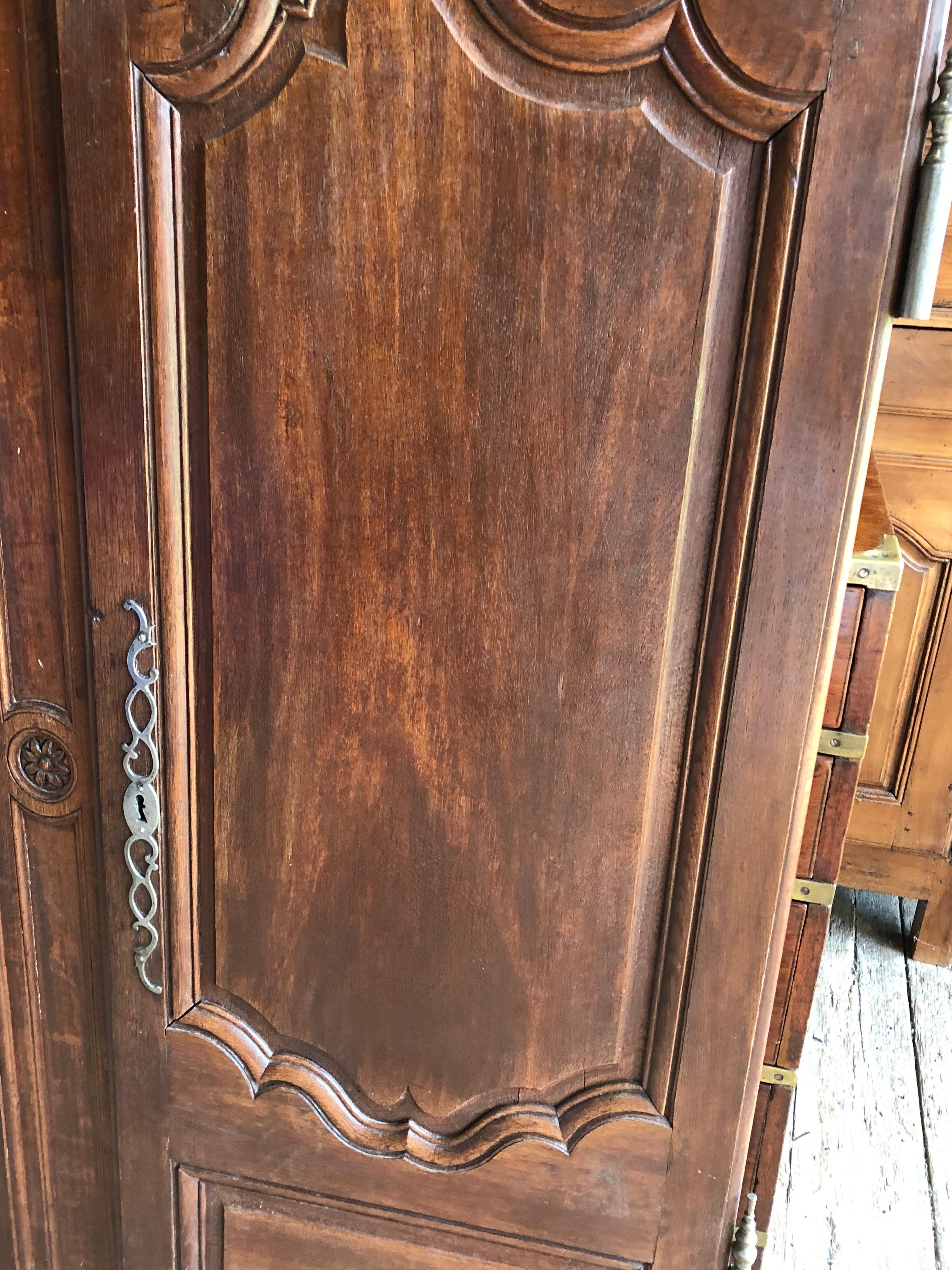 Oak Pair of French Louis XV Armoire Doors