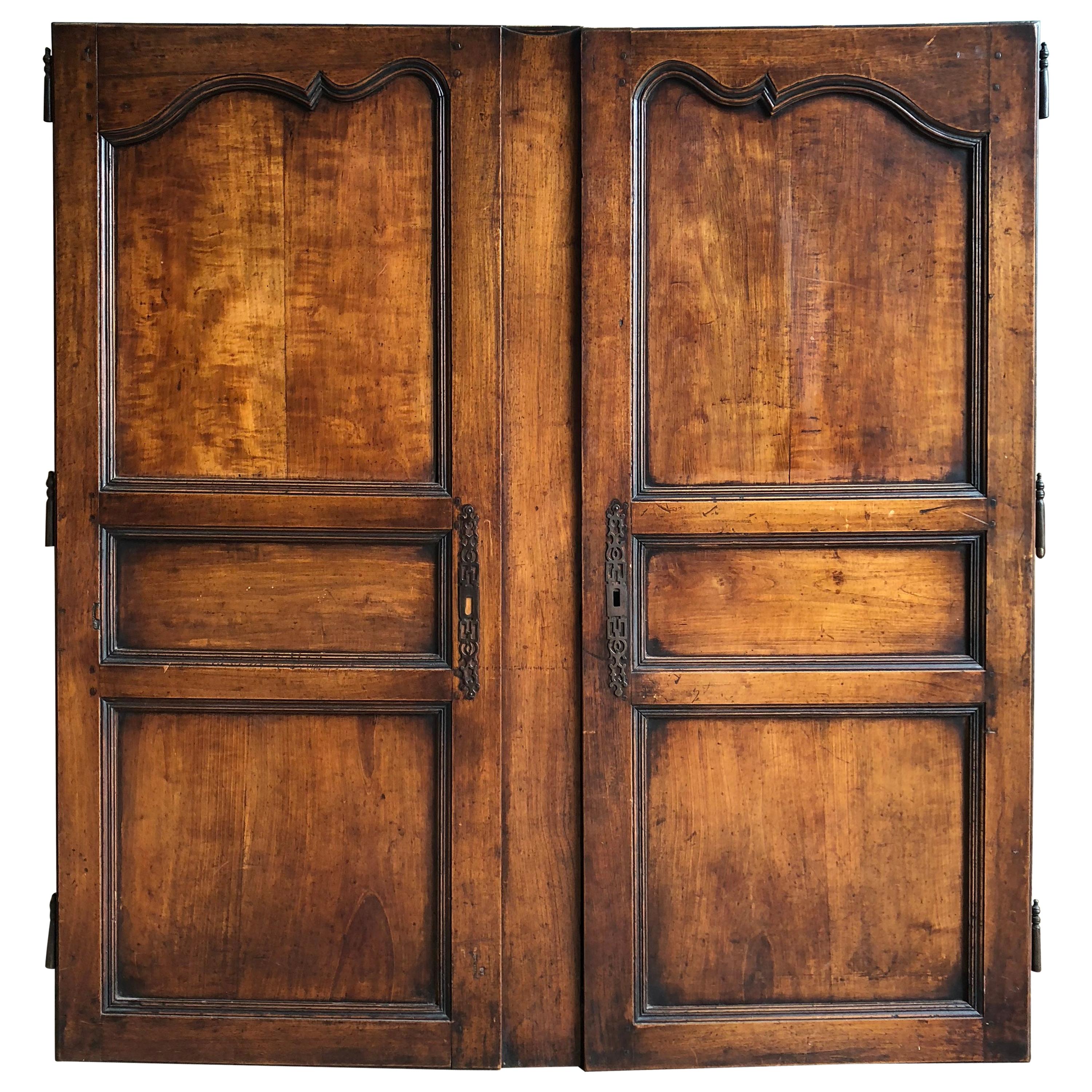 Pair of French Louis XV Cabinet Doors, 18th Century