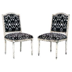 Pair Of French Louis XV Chairs In Custom Treatment