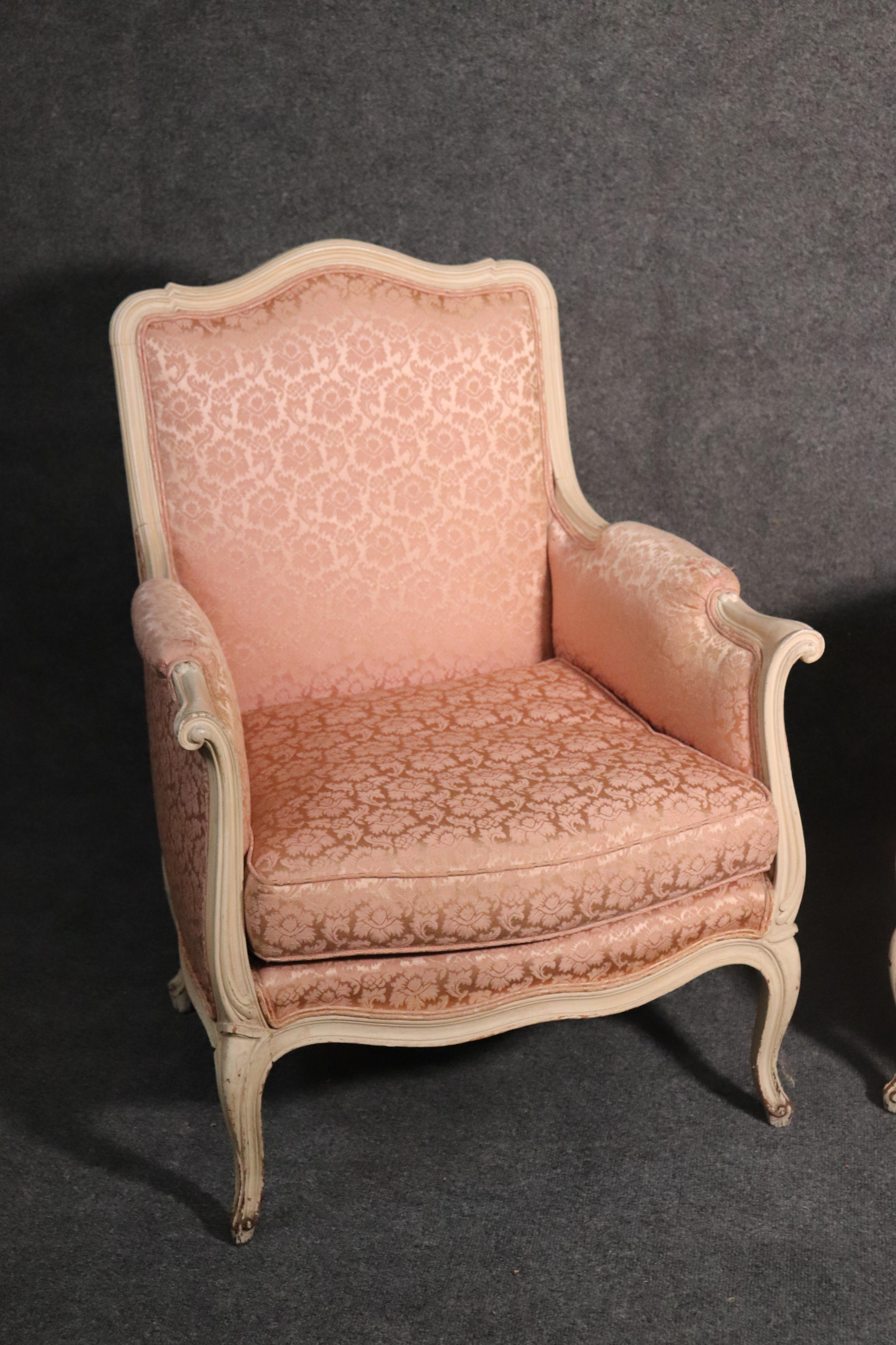 pink bergere chair
