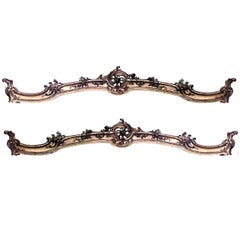 Pair of French Louis XV Gilt Carved Valances