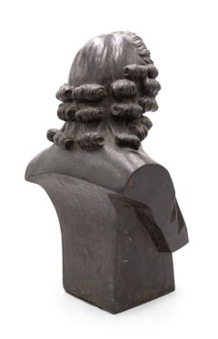 Pair of French Louis XV Metal Noblemen Busts