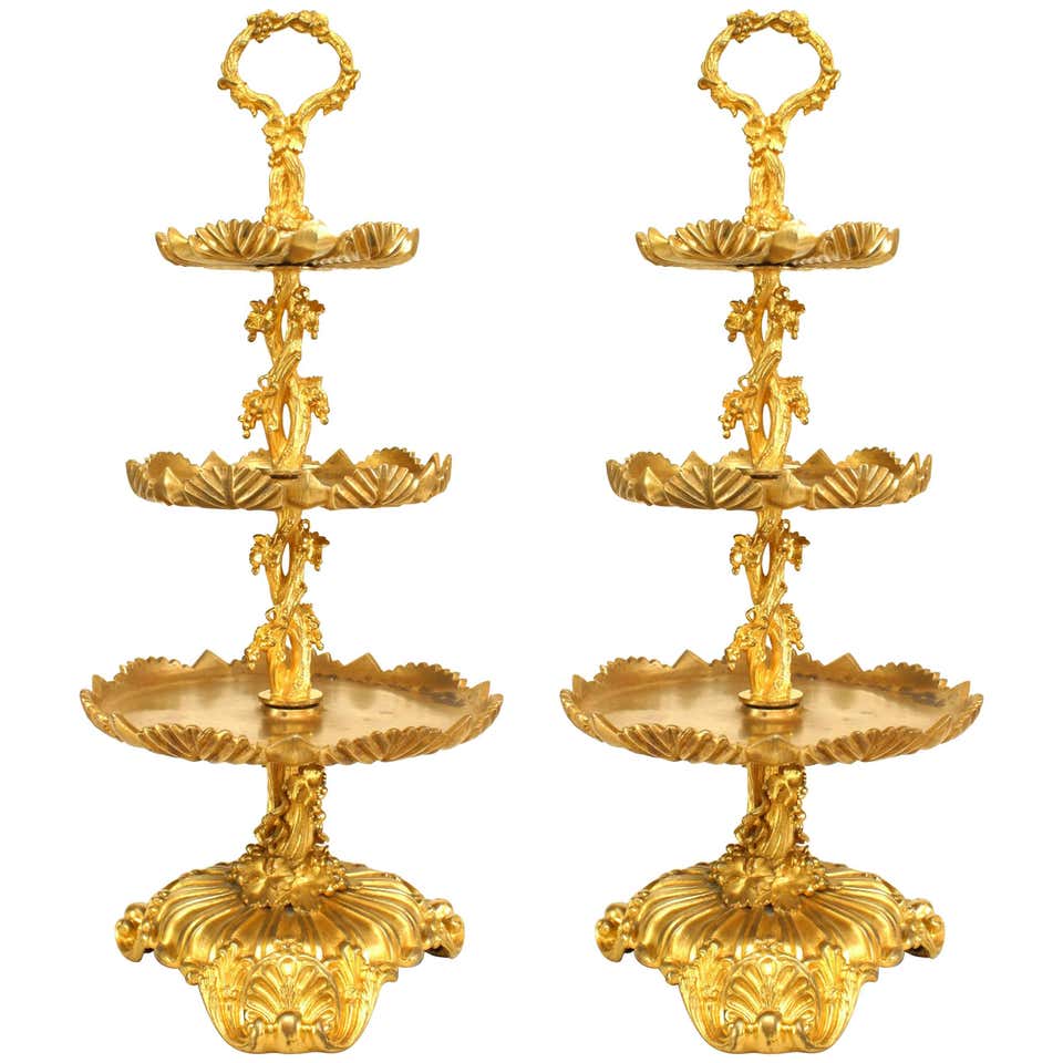 French Empire Style Bronze Dore Egyptian Compote For Sale at 1stDibs