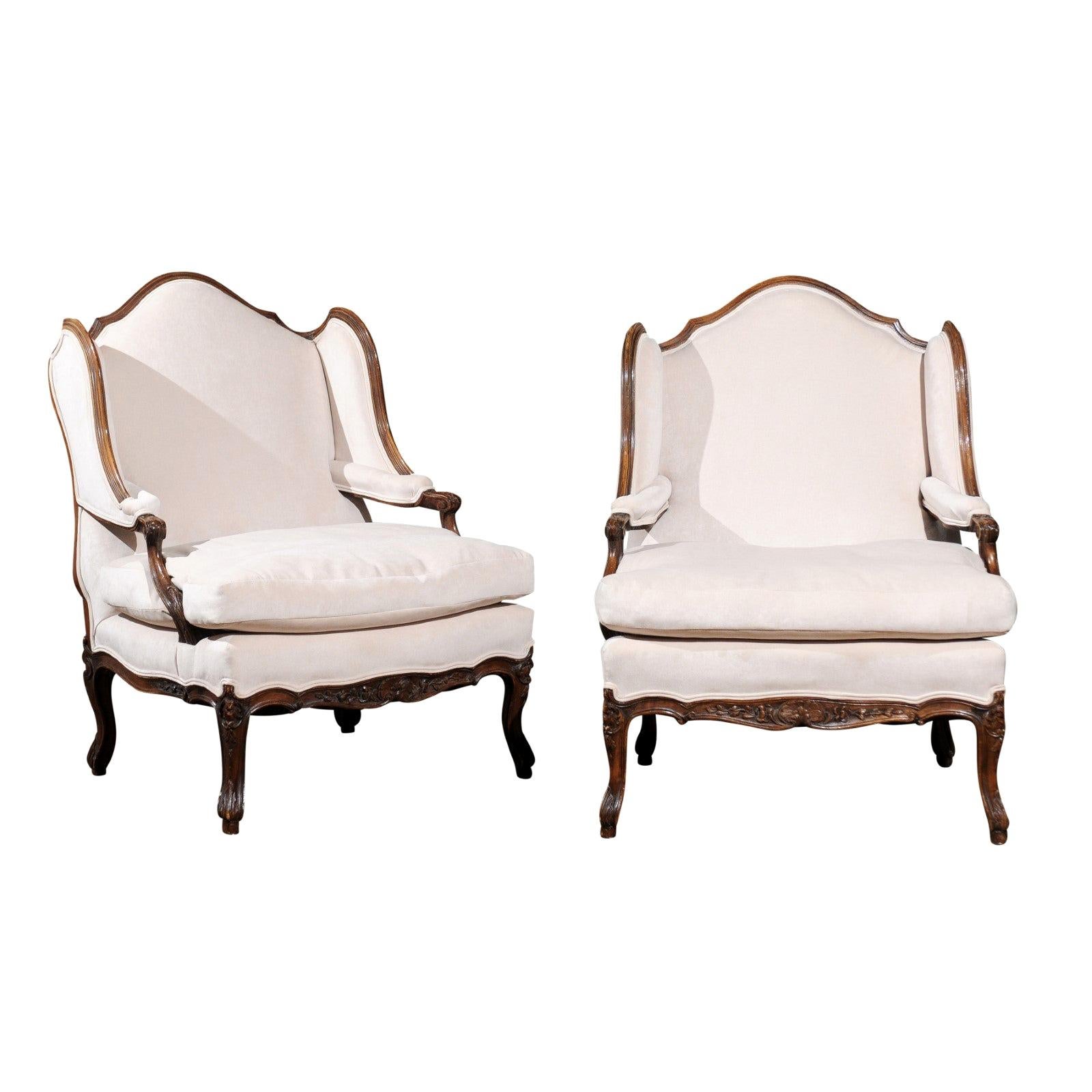 Poltrona Rococò Palazzo Exclusive Bergère – Imbottita In Tessuto Grigio, Stile Francese Per Salotto - 2