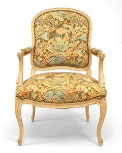 Pair of French Louis XV Bleached Armchairs