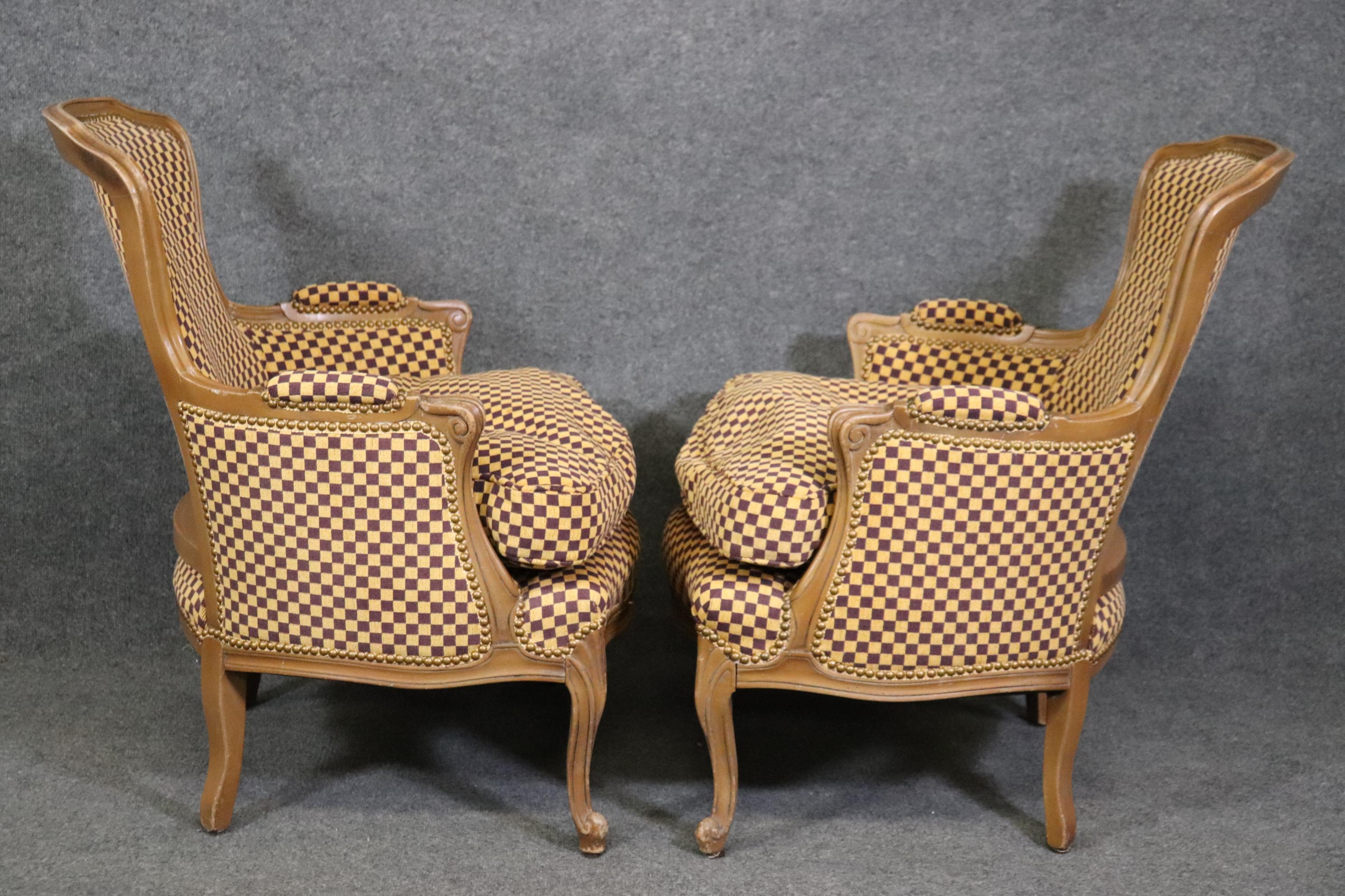 Mid-20th Century Pair of French Louis XV Style Bereger Chairs, circa 1960