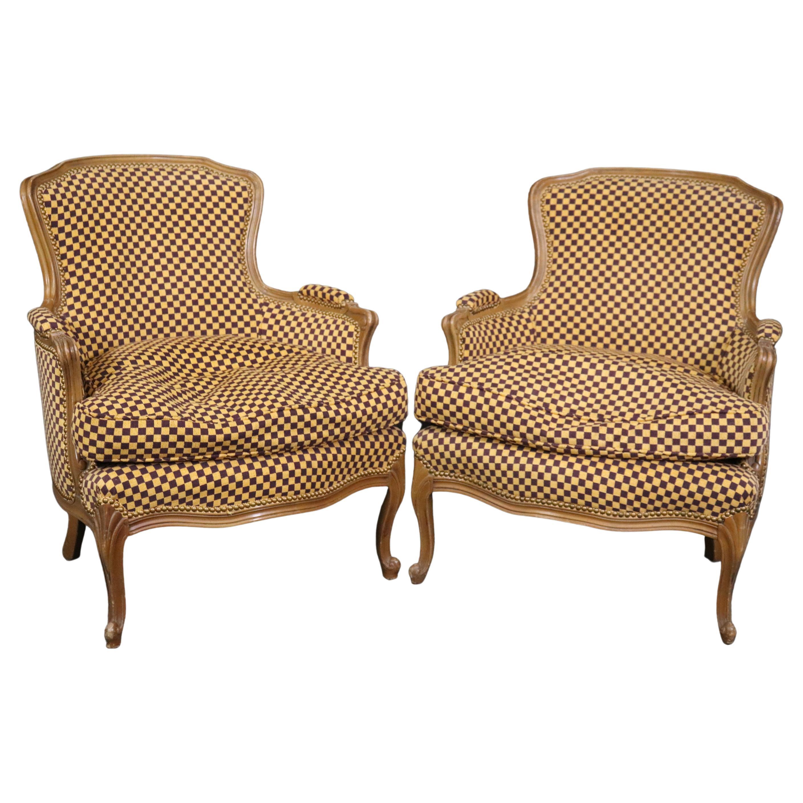Pair of French Louis XV Style Bereger Chairs, circa 1960