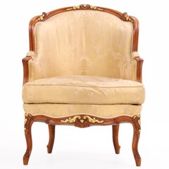 Pair of French Louis XV style Bergere Chairs, C. 1940