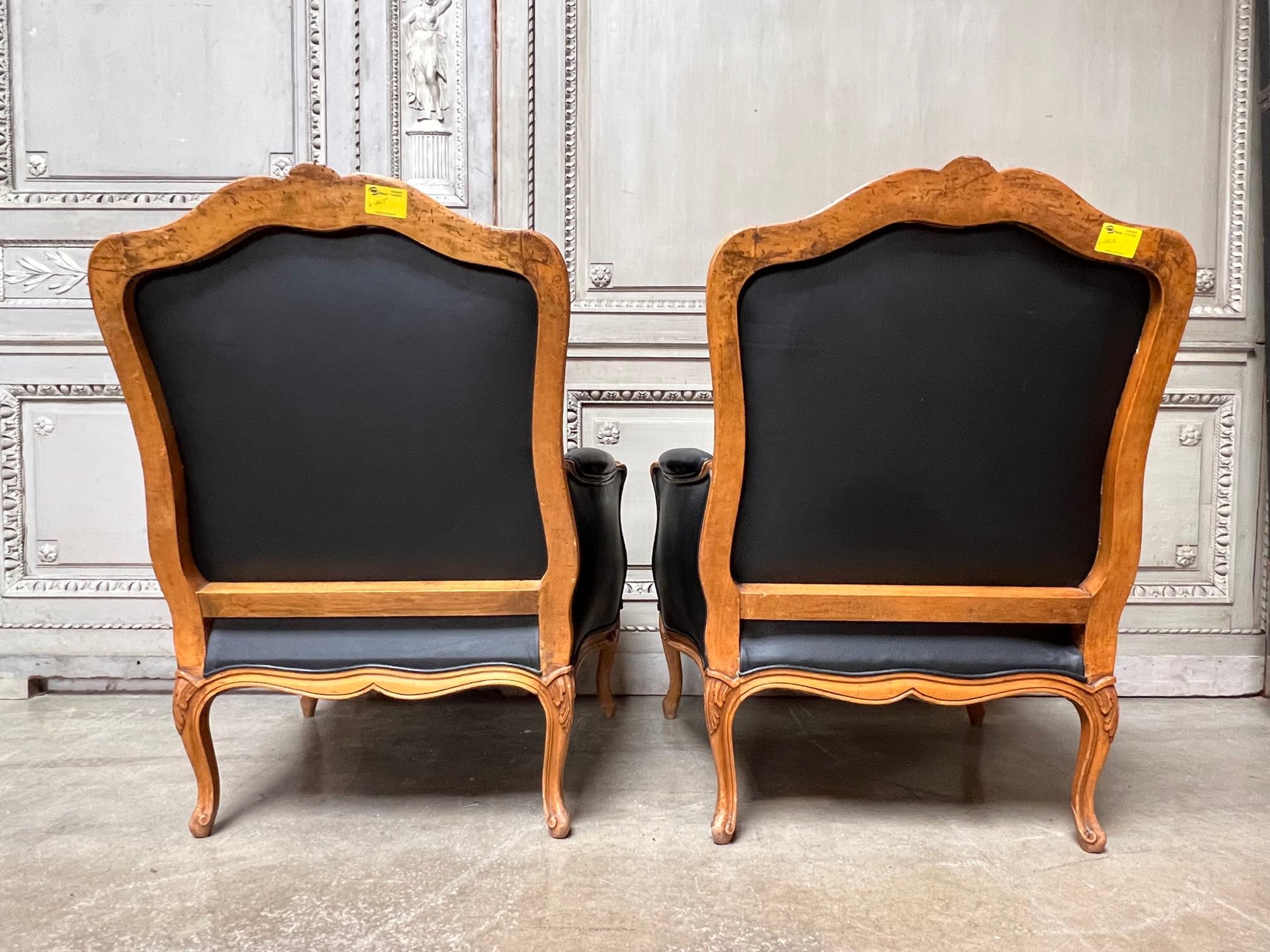 Pair of French Louis XV Style Bergeres 8