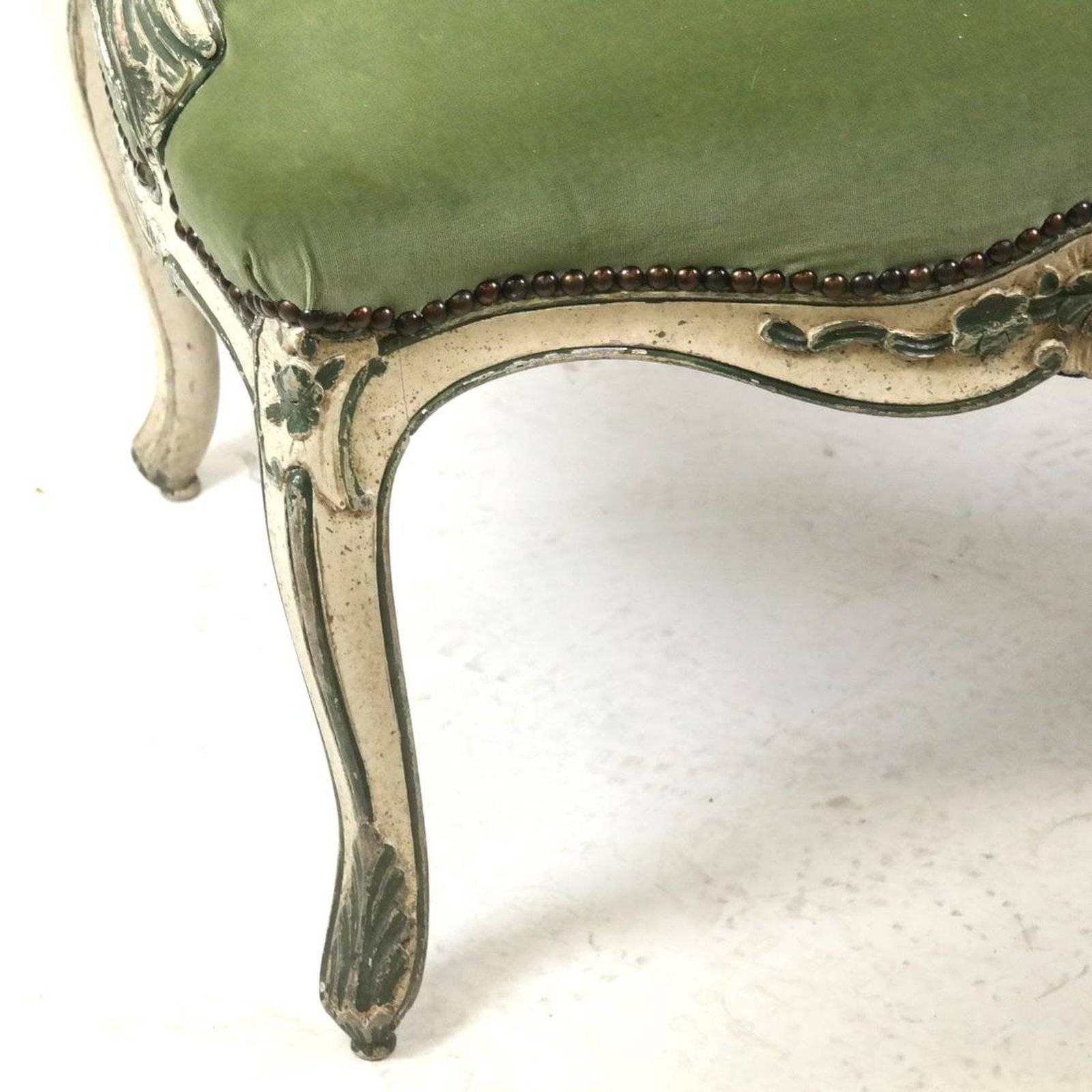 18th Century Pair of French Louis XV Style Bergères