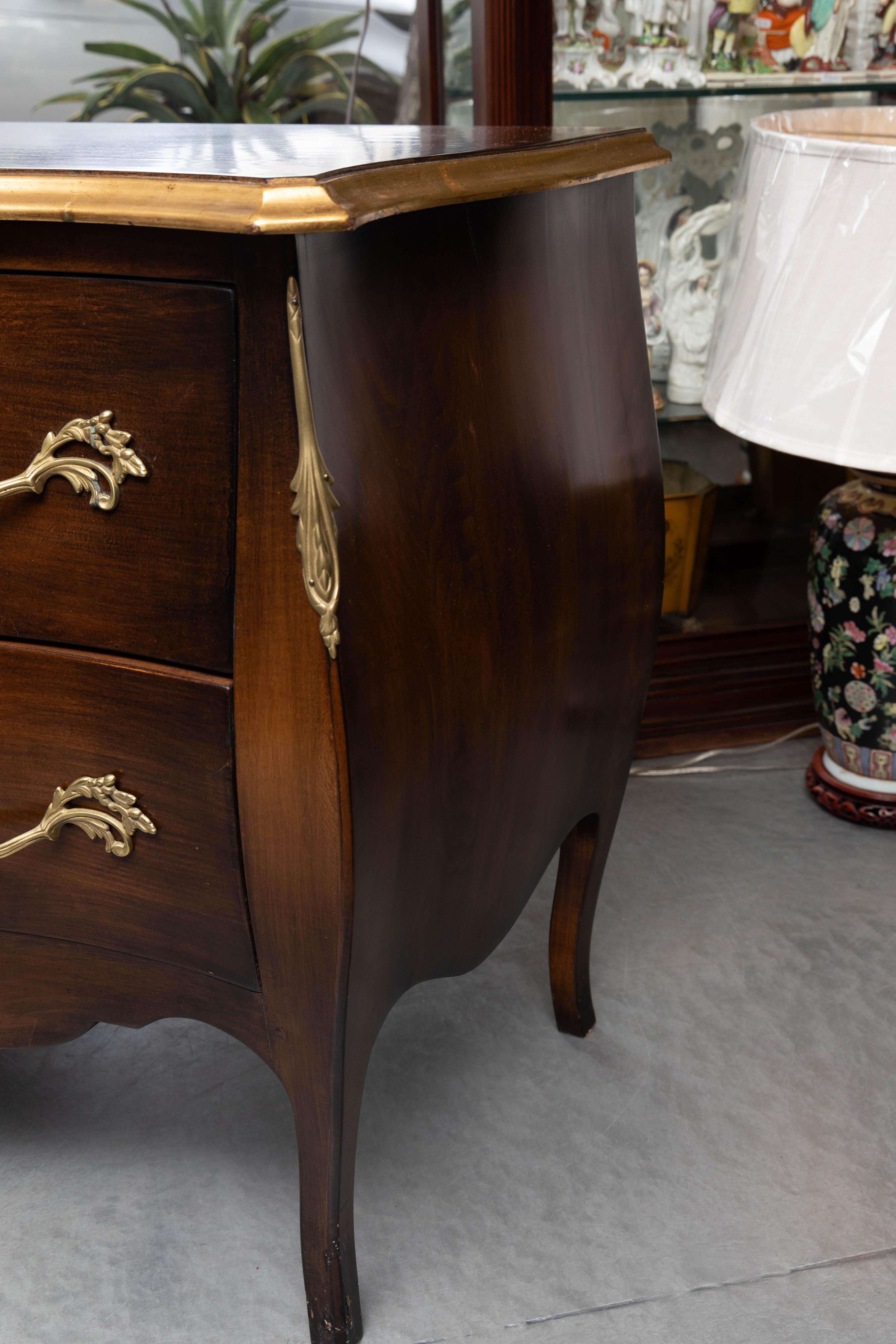 Mahogany French Louis XV Style Bombay Commode - Pair available For Sale