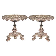 Pair of French Louis XV Style Bronze Dore Compotes