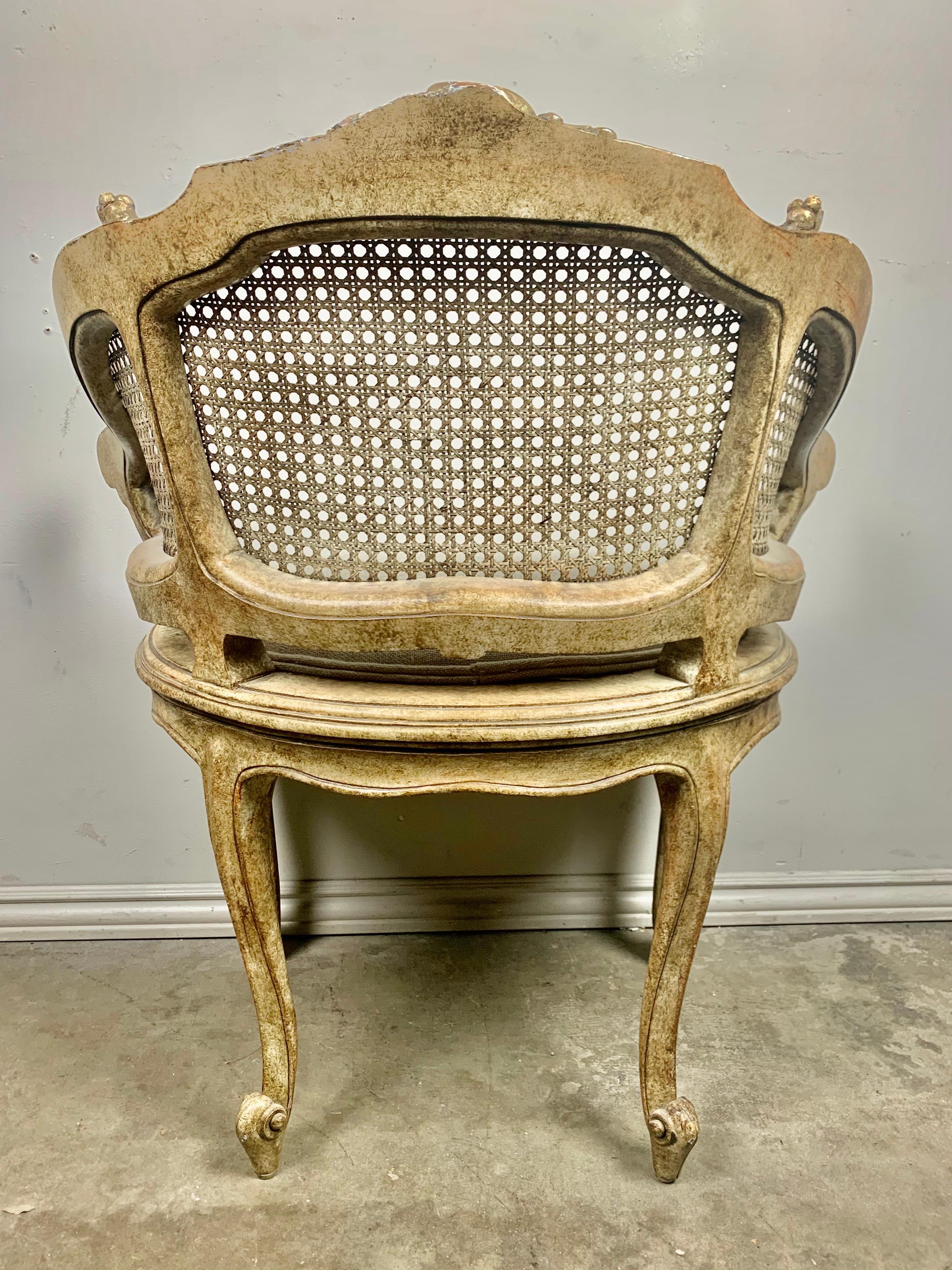 Pair of French Louis XV Style Cane Armchairs, circa 1930 12