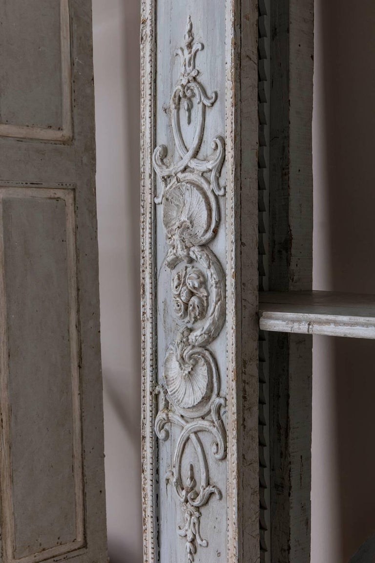 Pair of French Louis XV Style Corner Bookcases at 1stDibs