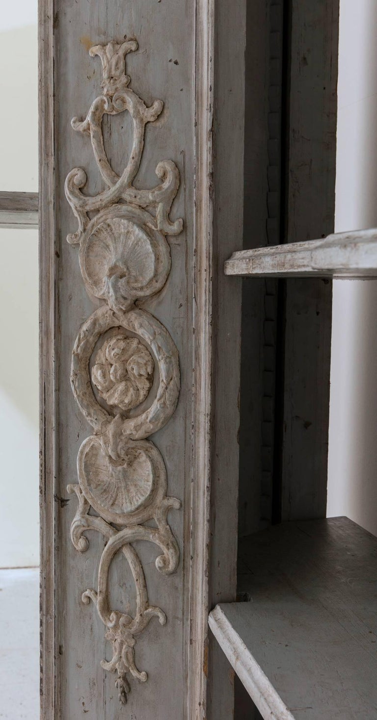 Pair of French Louis XV Style Corner Bookcases at 1stDibs