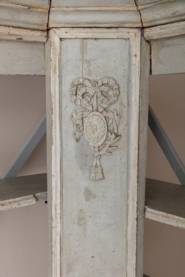 Pair of French Louis XV Style Corner Bookcases at 1stDibs