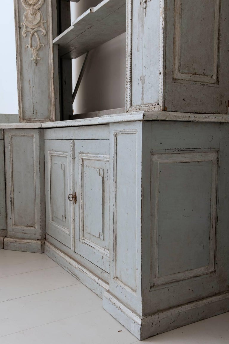 Pair of French Louis XV Style Corner Bookcases at 1stDibs