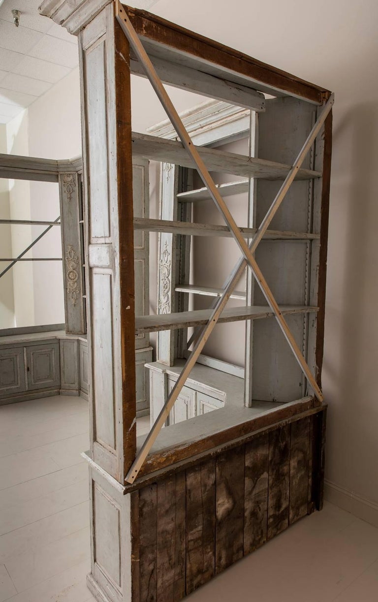Pair of French Louis XV Style Corner Bookcases at 1stDibs