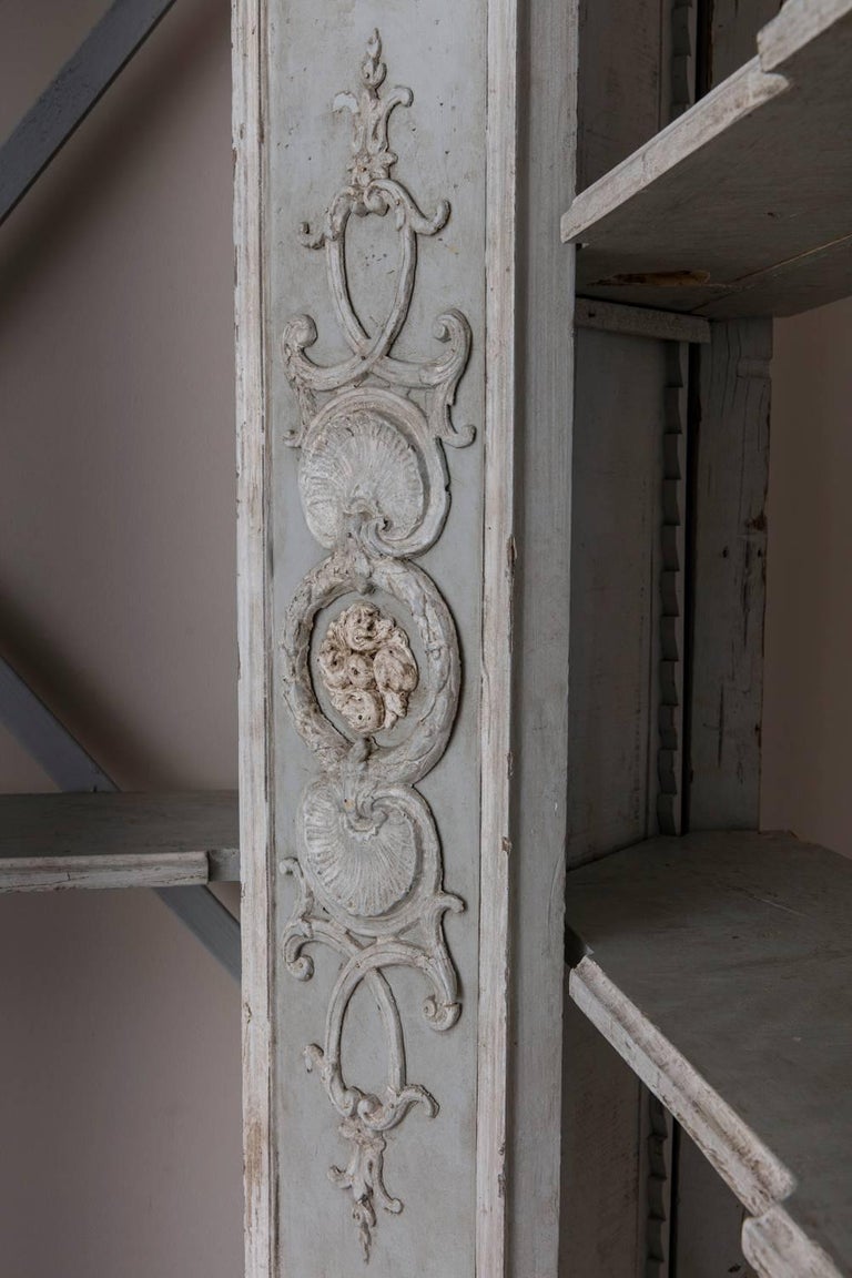 Pair of French Louis XV Style Corner Bookcases at 1stDibs