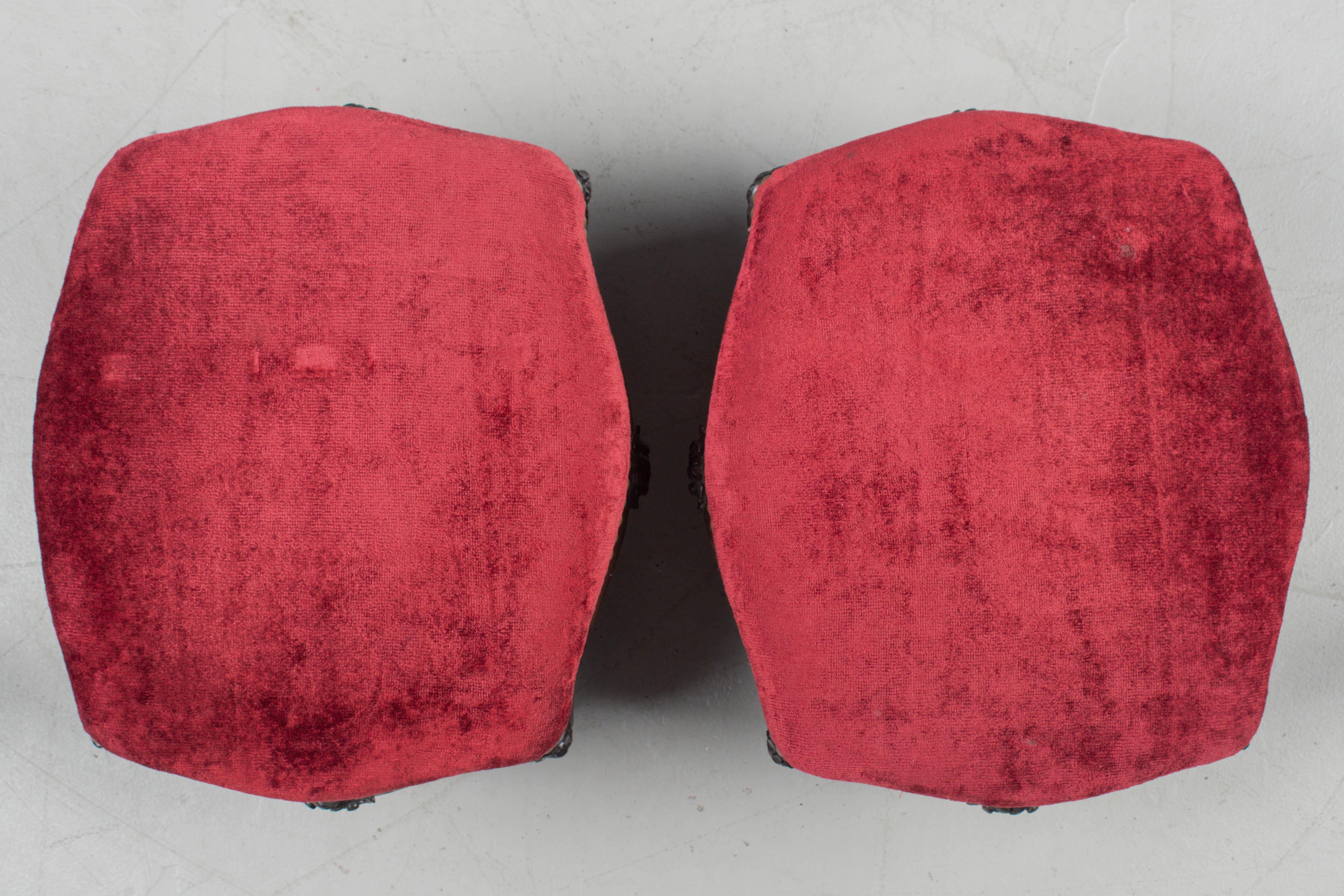 Pair of French Louis XV Style Foot Stools 4