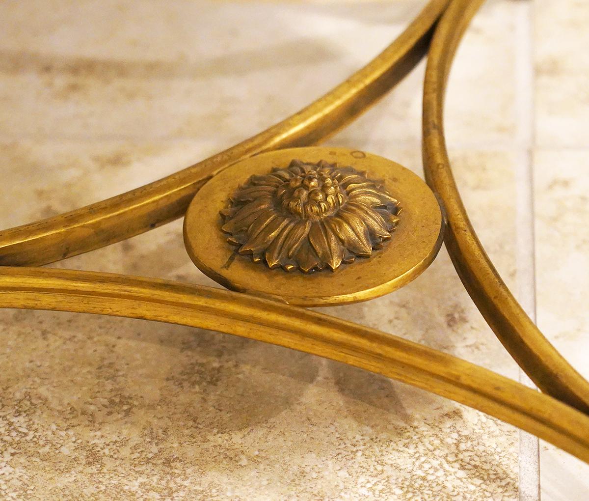 French Louis XV Style Gilt Bronze Marble-Top Guéridon Tables, 19th Century, Pair 2