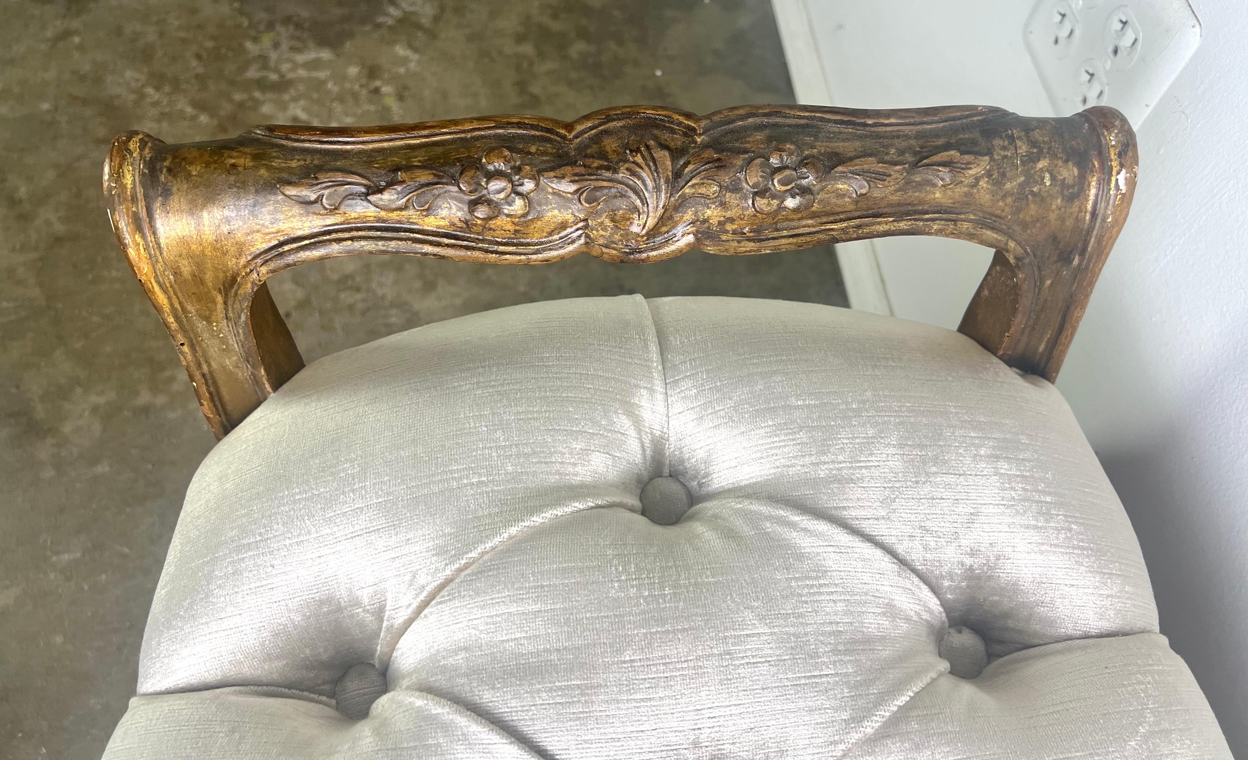 Pair of French Louis XV Style Gilt Wood Benches For Sale 8
