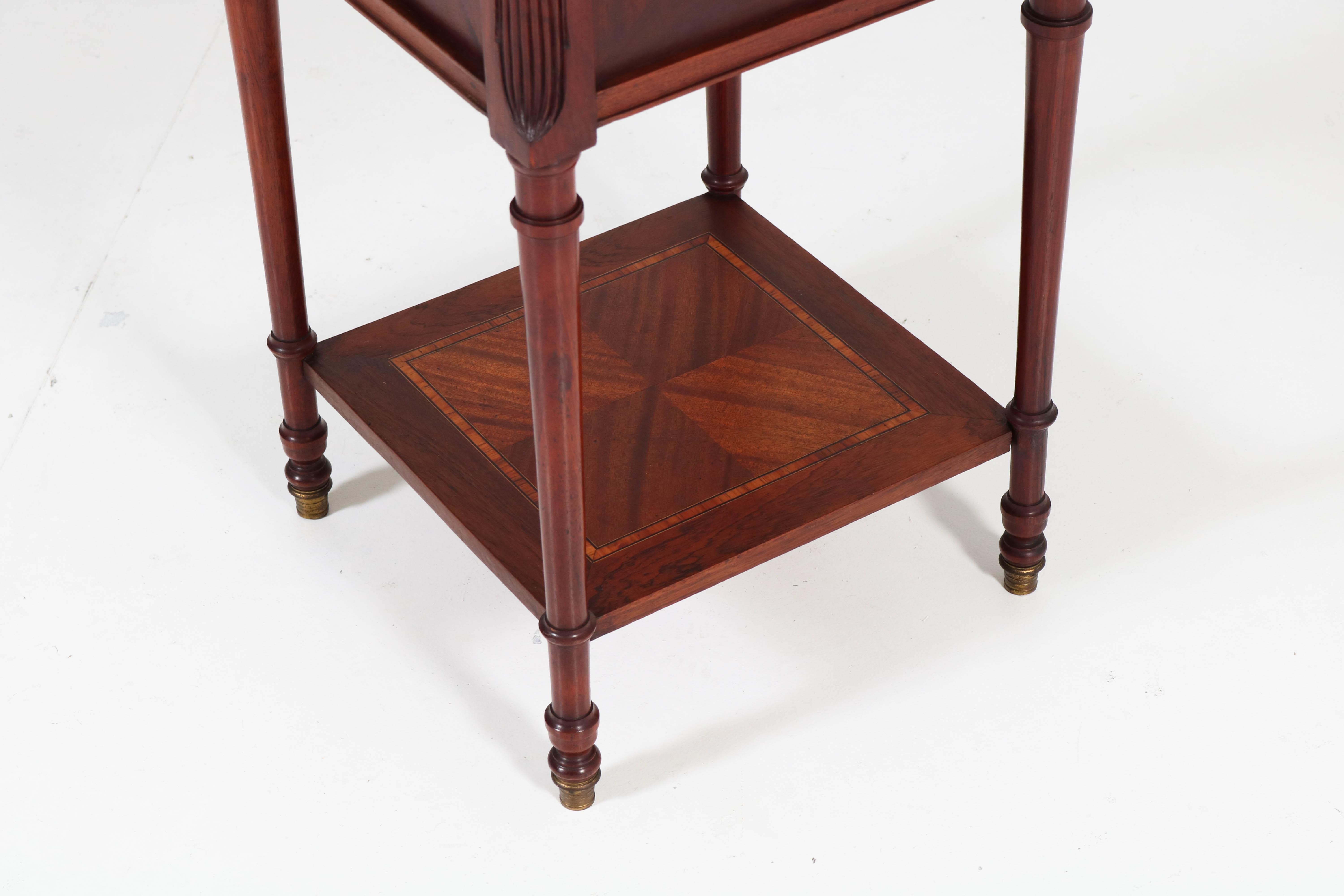 Pair of French Louis XV Style Mahogany Nightstands or Bedside Tables, 1920s 10