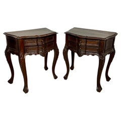 Pair of French Louis XV Style Nightstands, Mid-20th Century