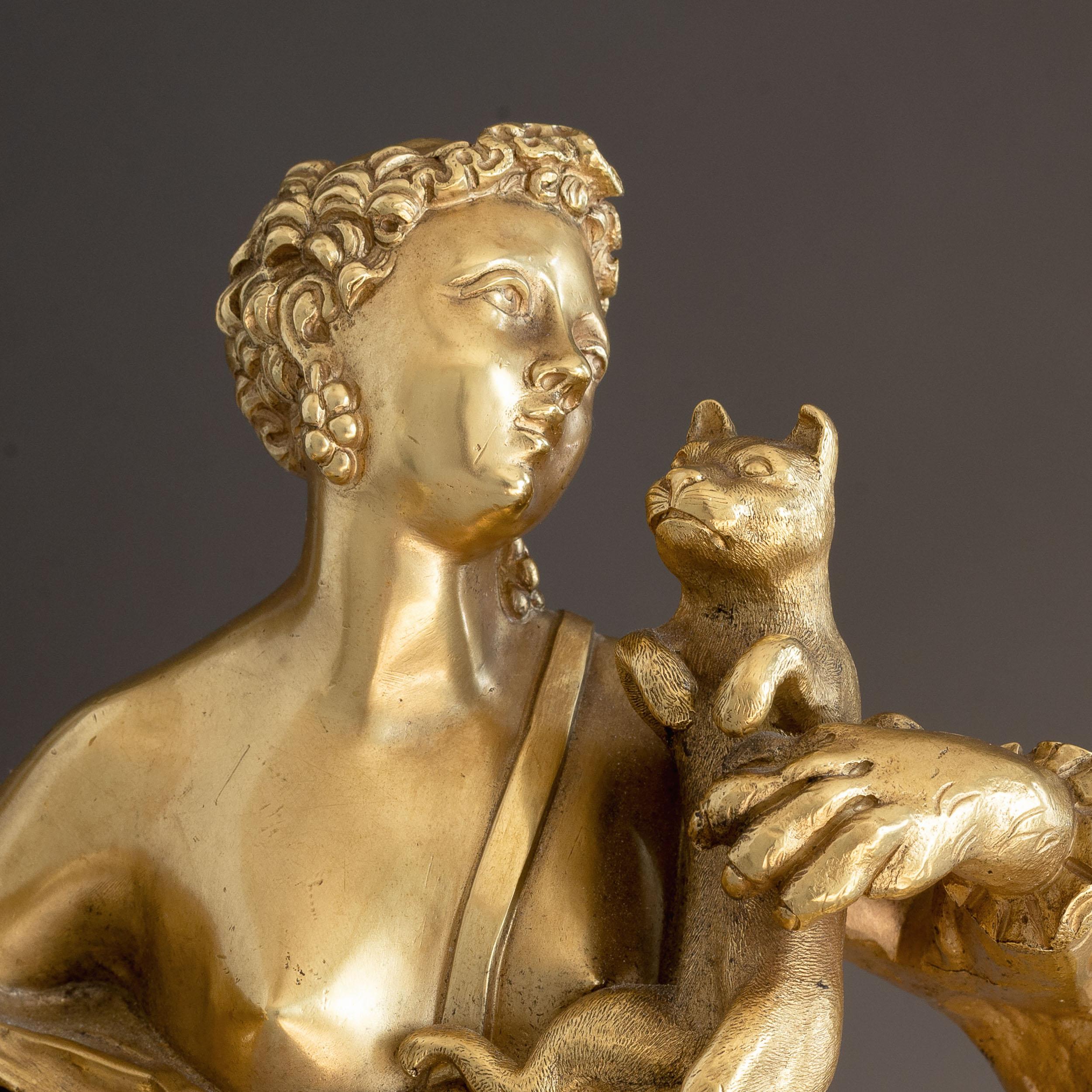 Coppia di Chenet francesi in stile Luigi XV con ormeggio, XIX secolo in vendita 2