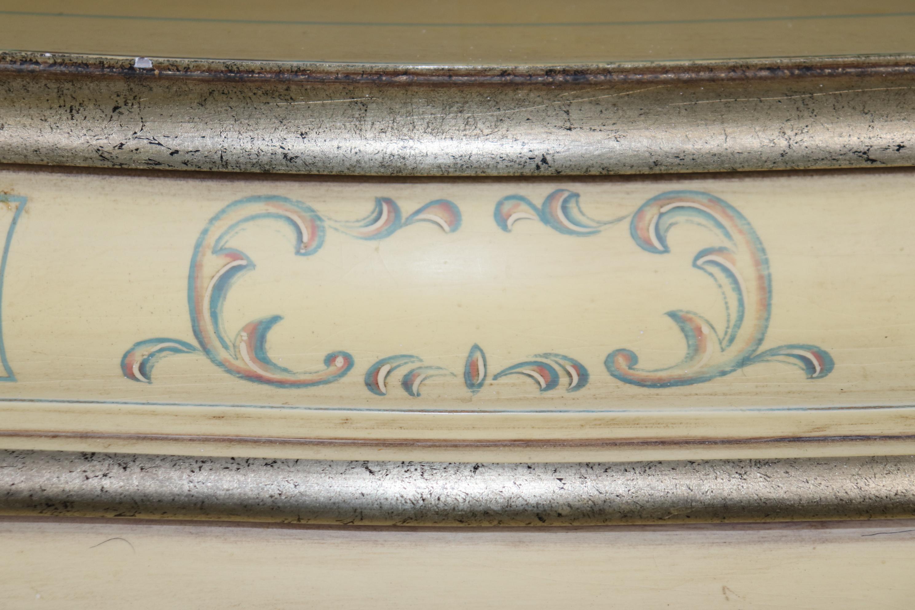 Pair of French Louis XV Style Paint Decorated Karges Nightstands Circa 1960s Era 7