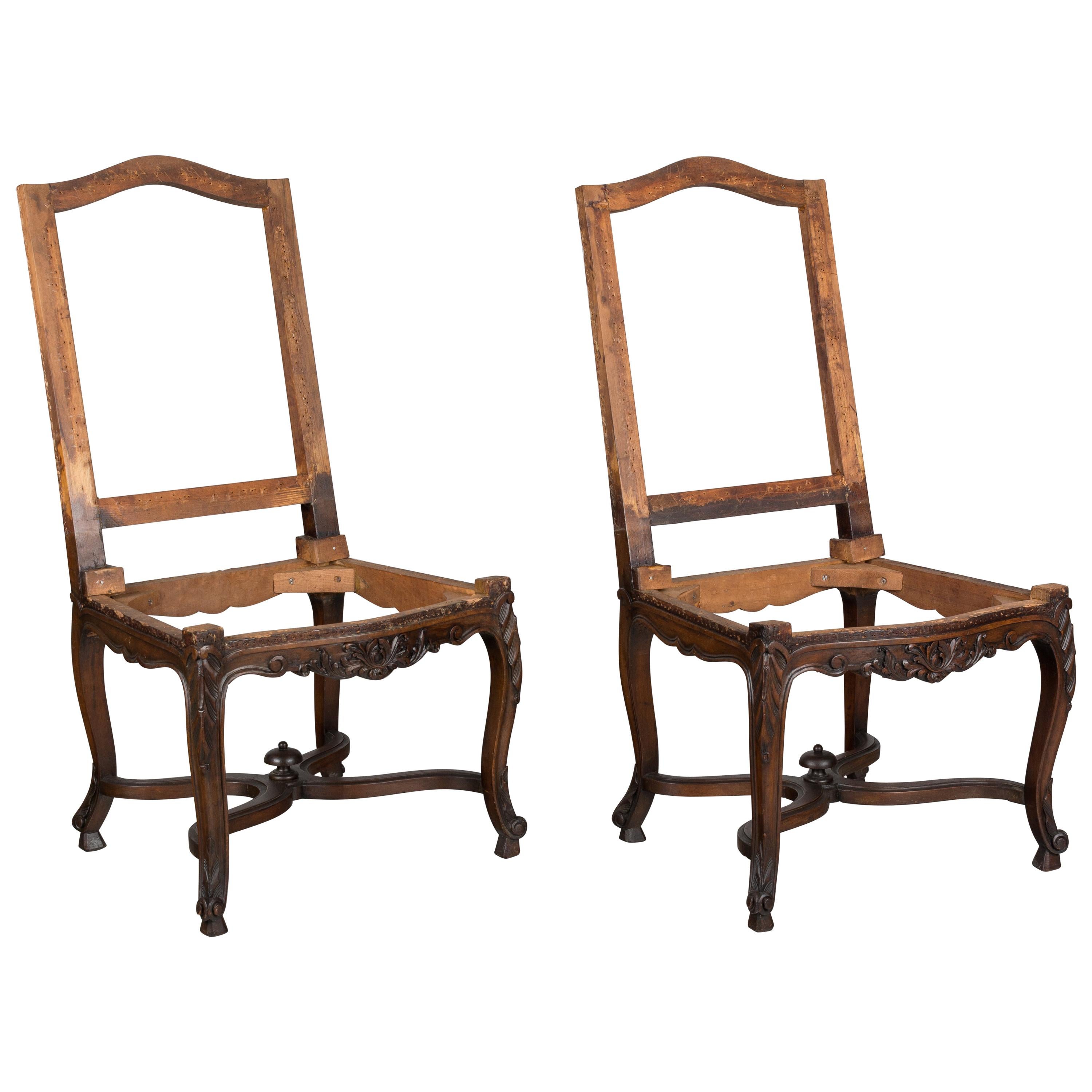 Pair of French Louis XV Style Side Chairs